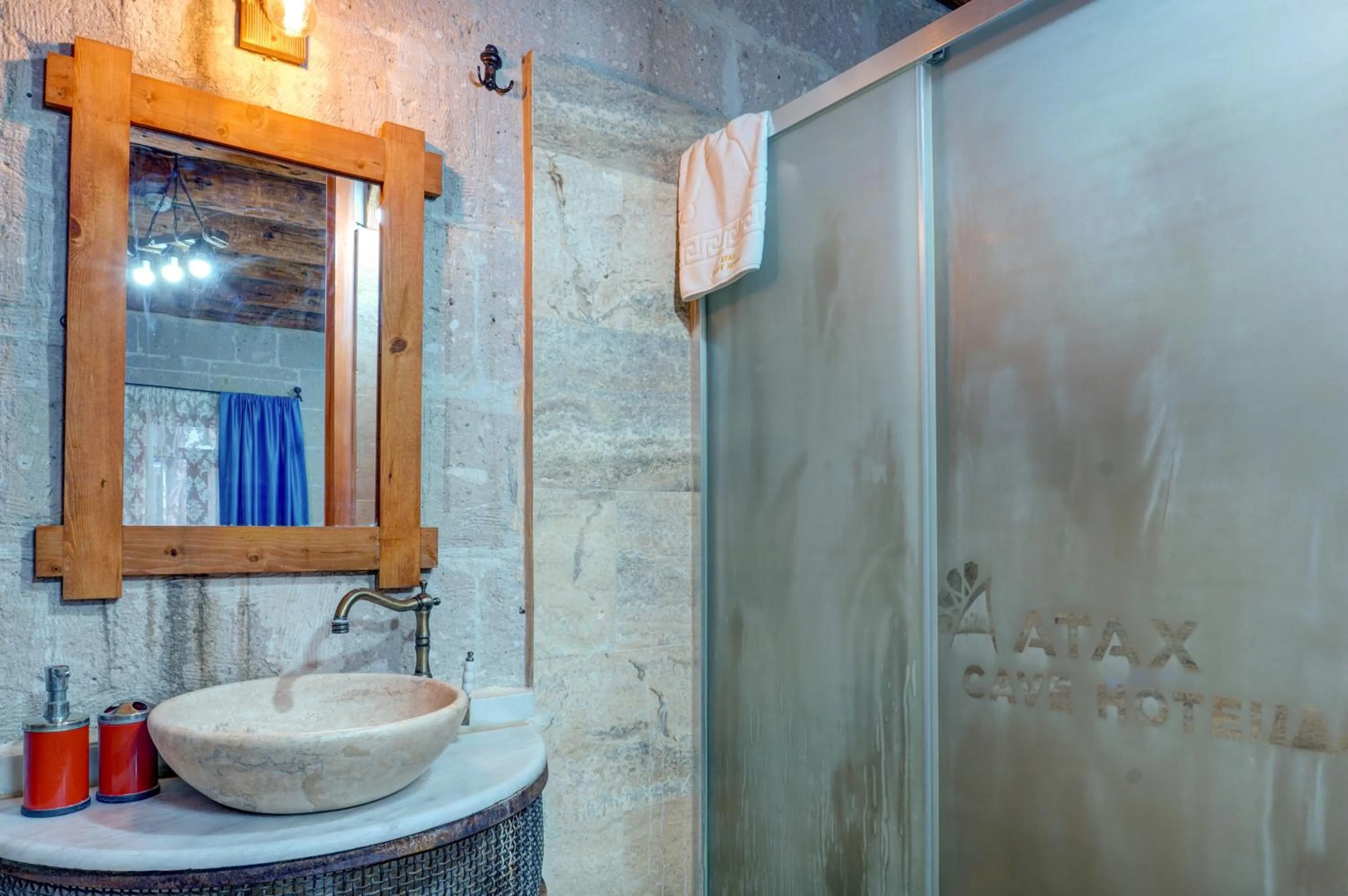 Bathroom in Atax Cave House