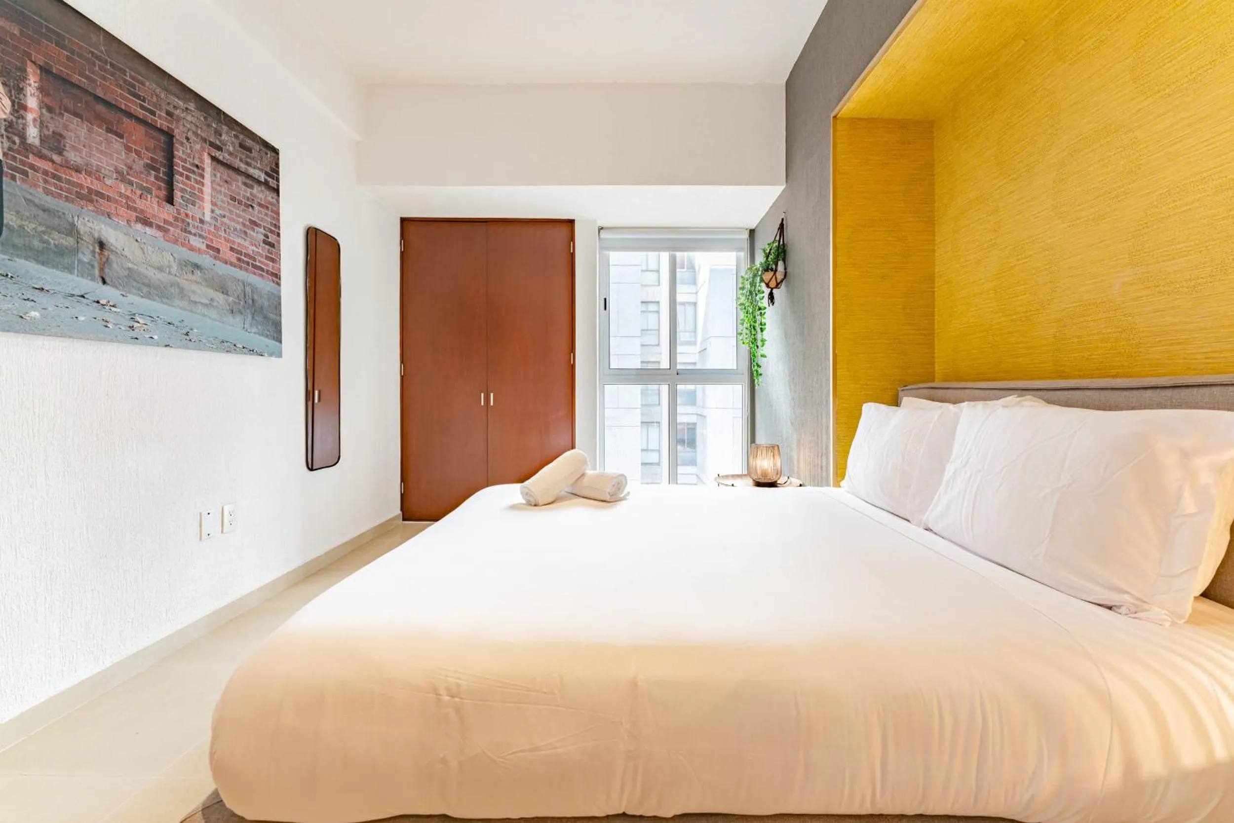 Bedroom, Bed in Anahuac Apartments by VH