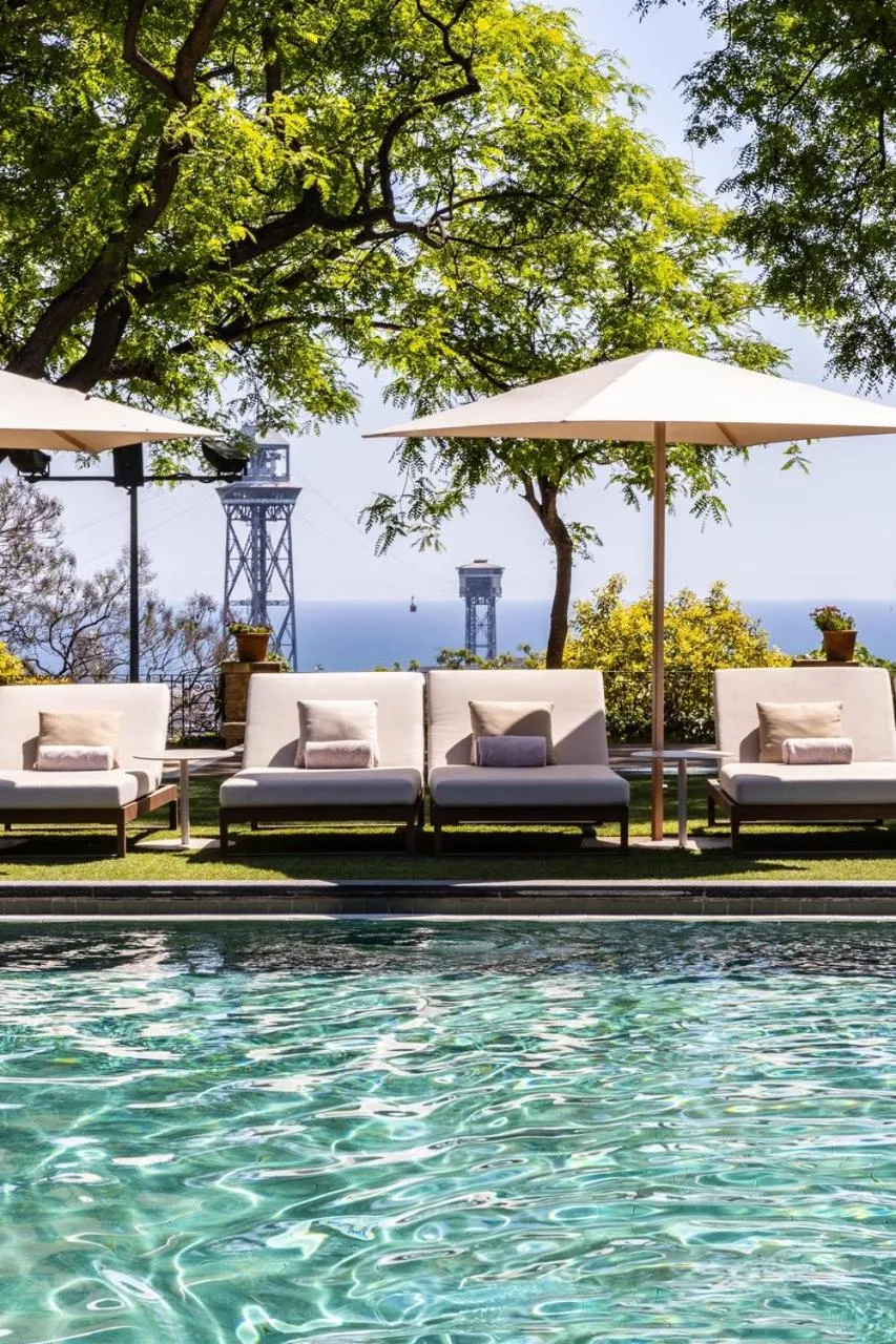 Pool view in Hotel Miramar Barcelona GL