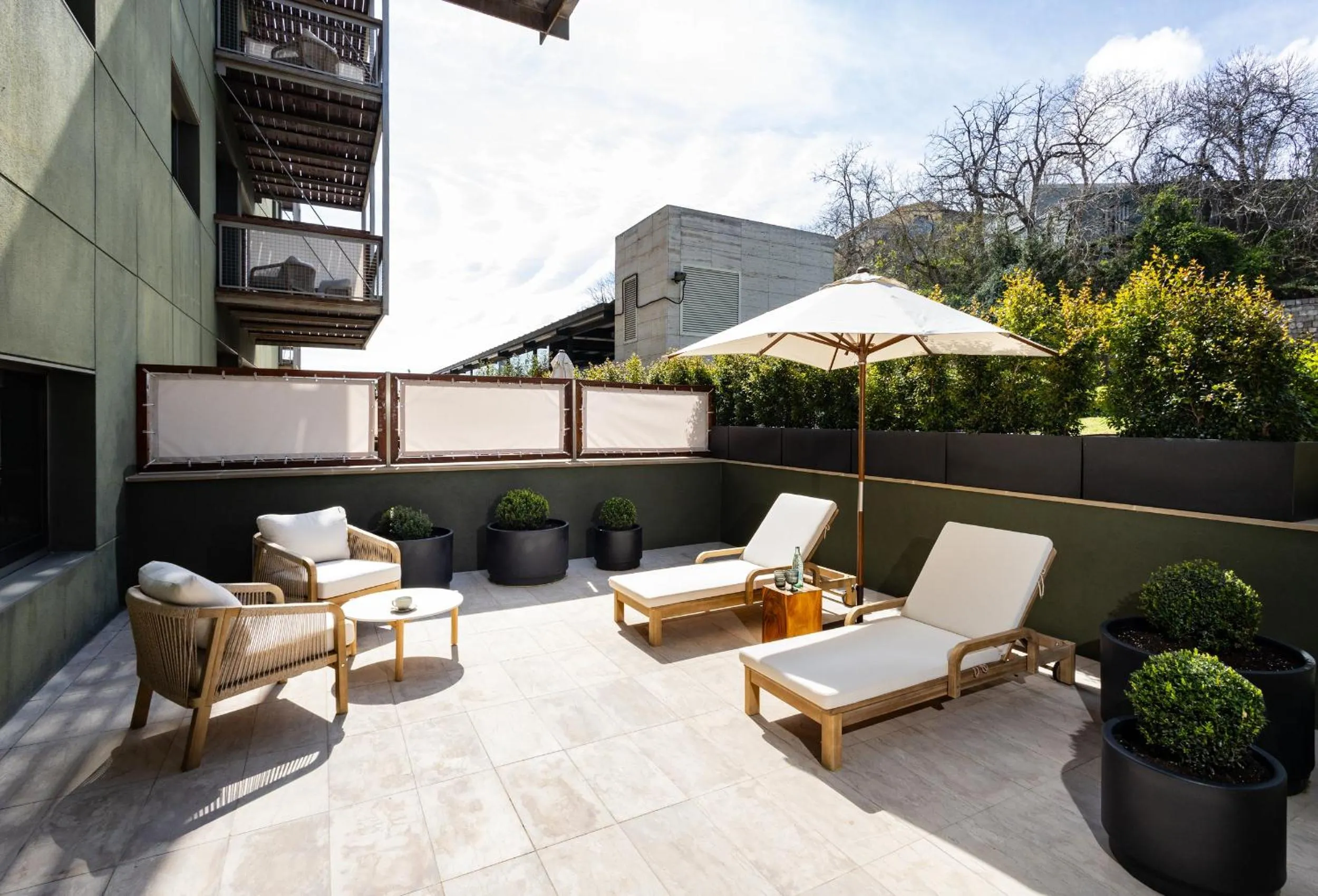 Patio in Hotel Miramar Barcelona GL - Preferred Hotels & Resorts - Newly Renovated
