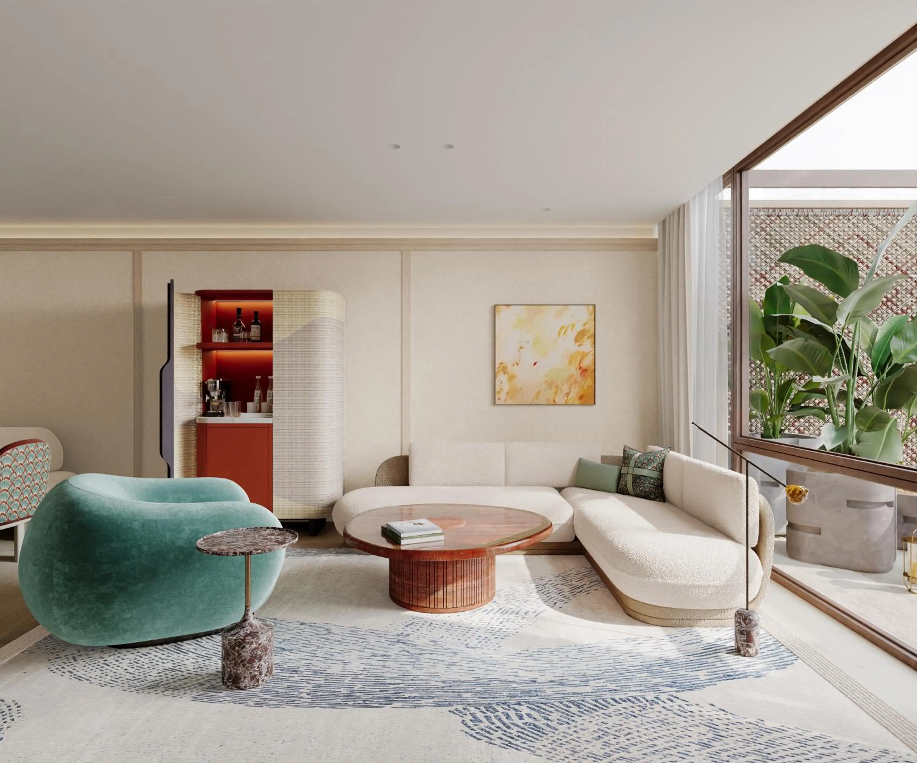 Living room in Hotel Miramar Barcelona GL - Preferred Hotels & Resorts - Newly Renovated