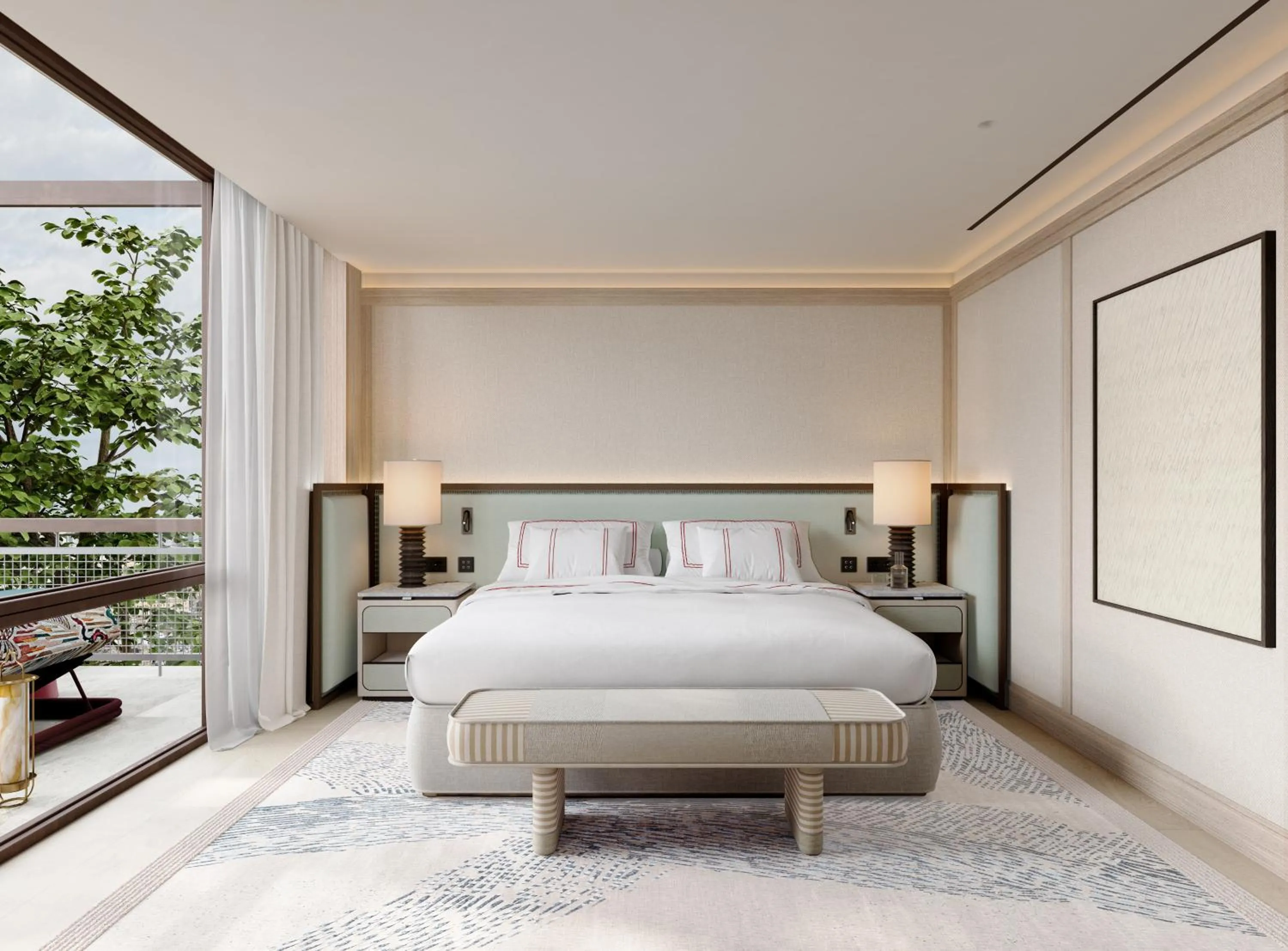 Bed in Hotel Miramar Barcelona GL - Preferred Hotels & Resorts - Newly Renovated