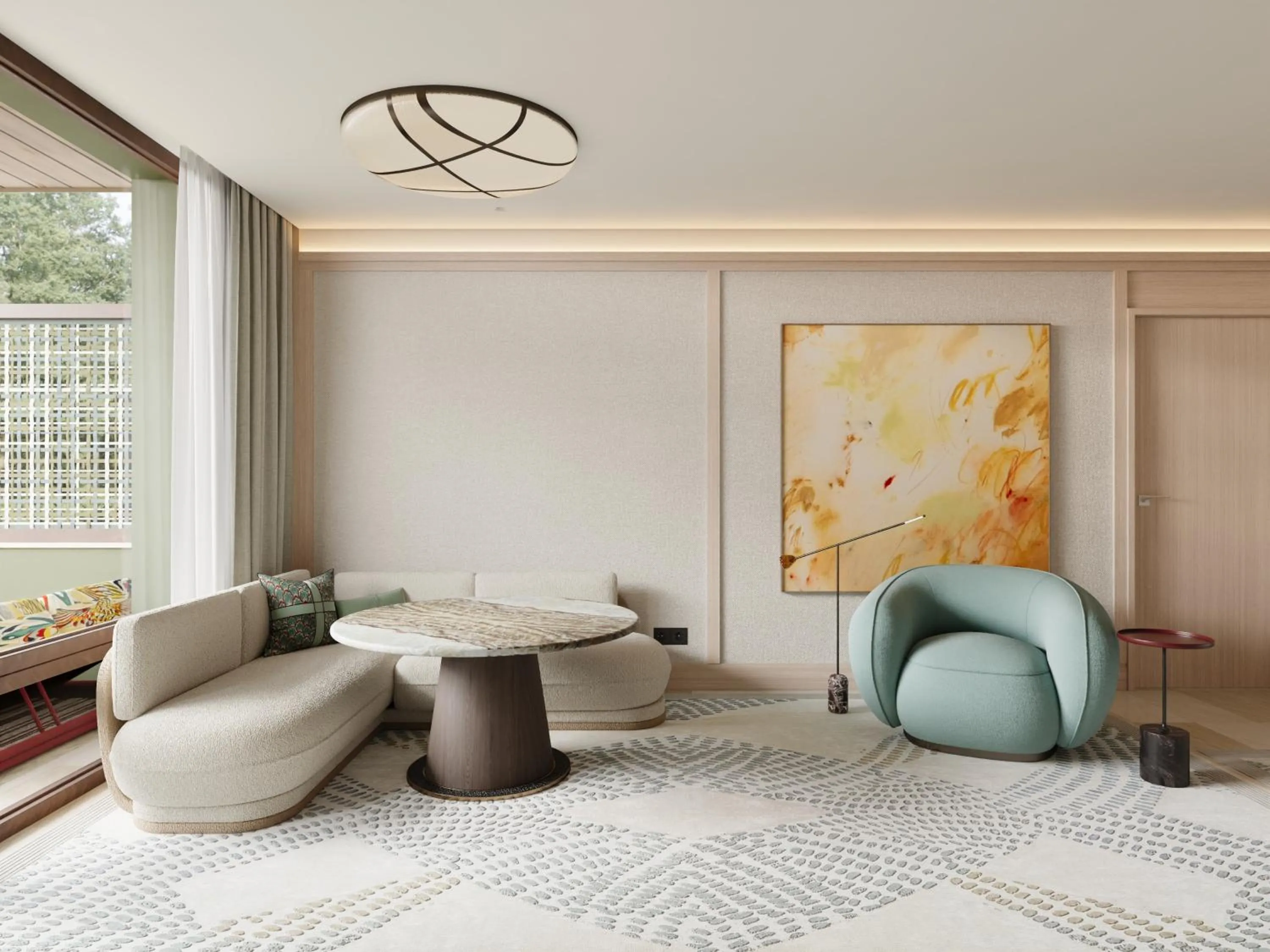 Living room in Hotel Miramar Barcelona GL - Preferred Hotels & Resorts - Newly Renovated