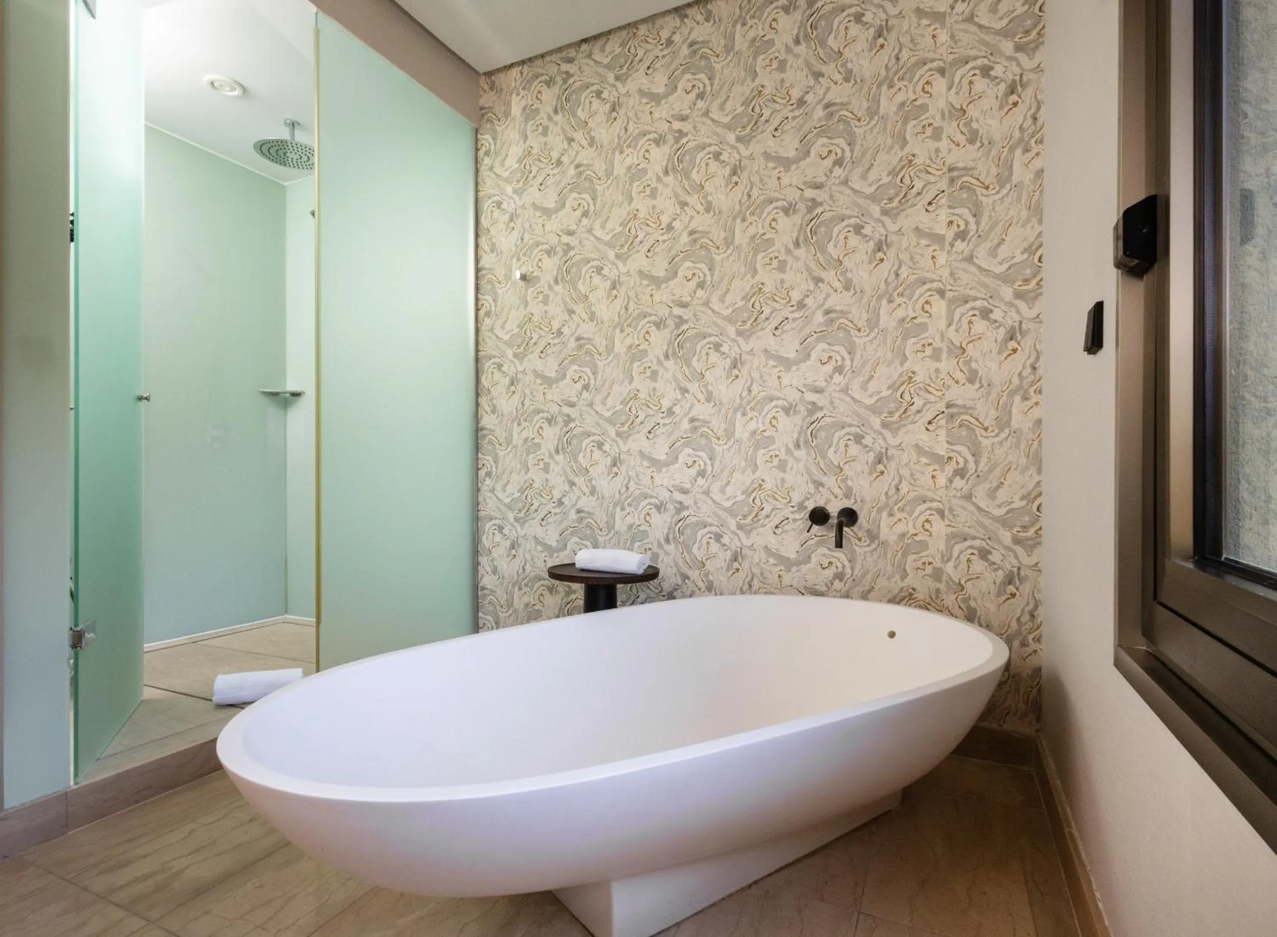 Shower in Hotel Miramar Barcelona GL - Preferred Hotels & Resorts - Newly Renovated