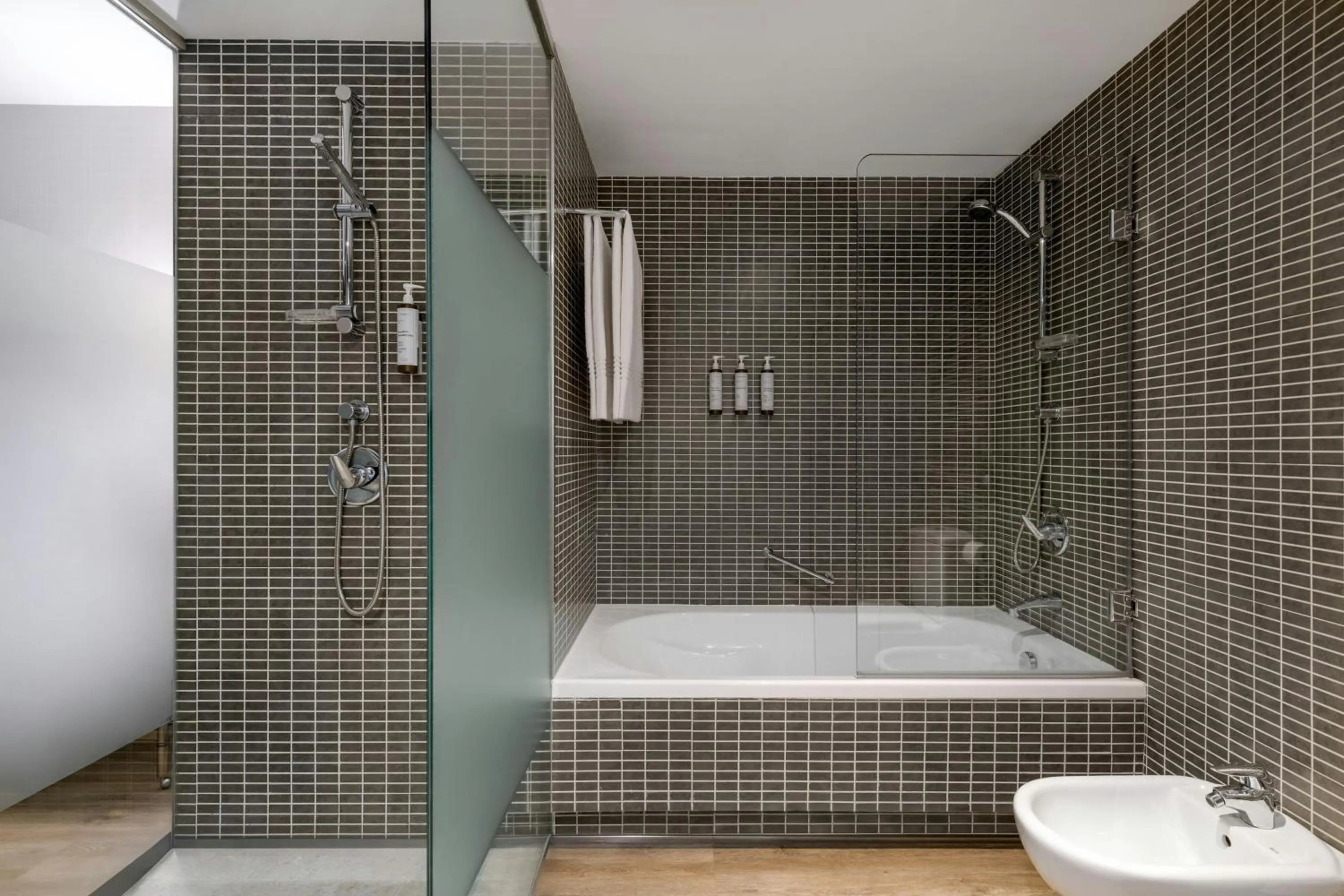 Bathroom in AC Hotel Madrid Feria by Marriott