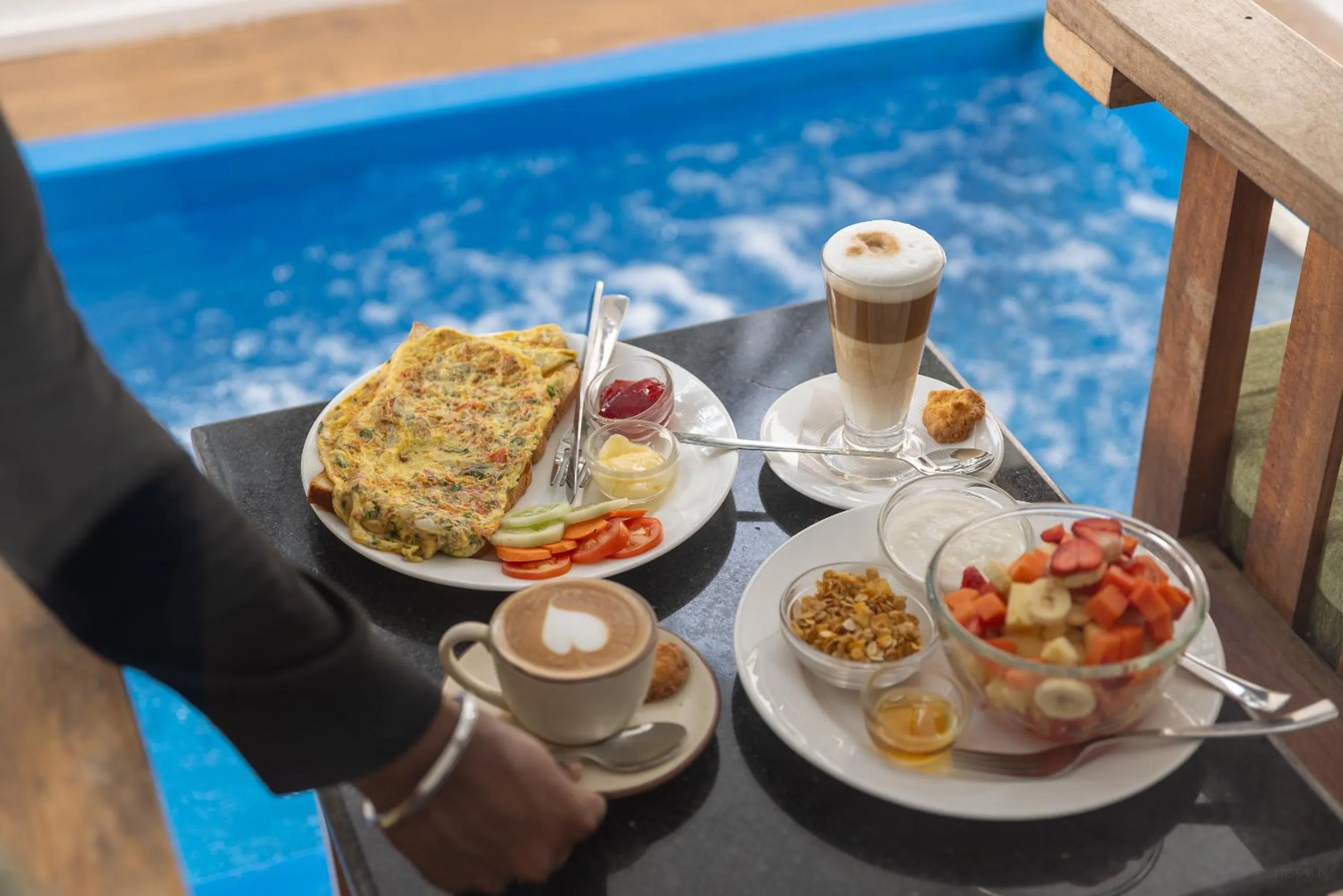 Pool view in Crystall Goa Turquoise Edition