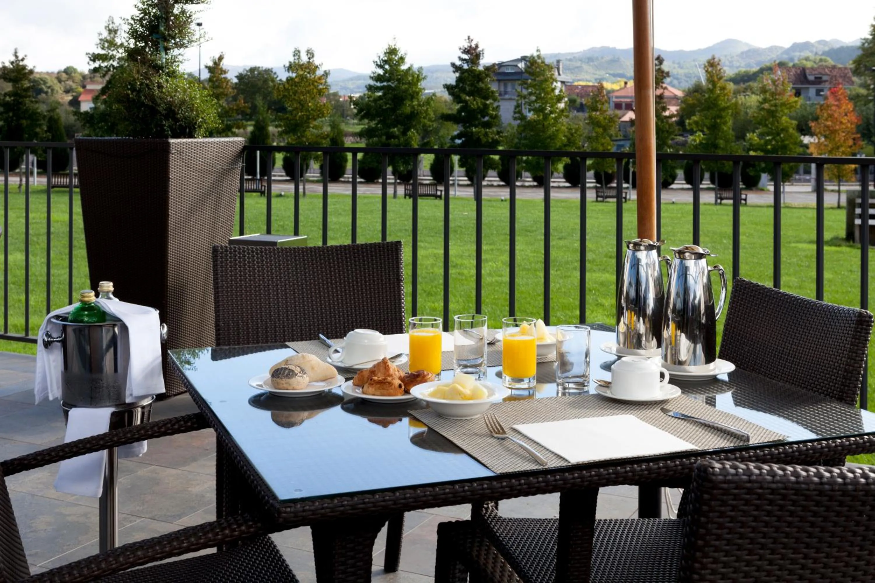 Balcony/Terrace in Eurostars Vila de Allariz Hotel Balneario