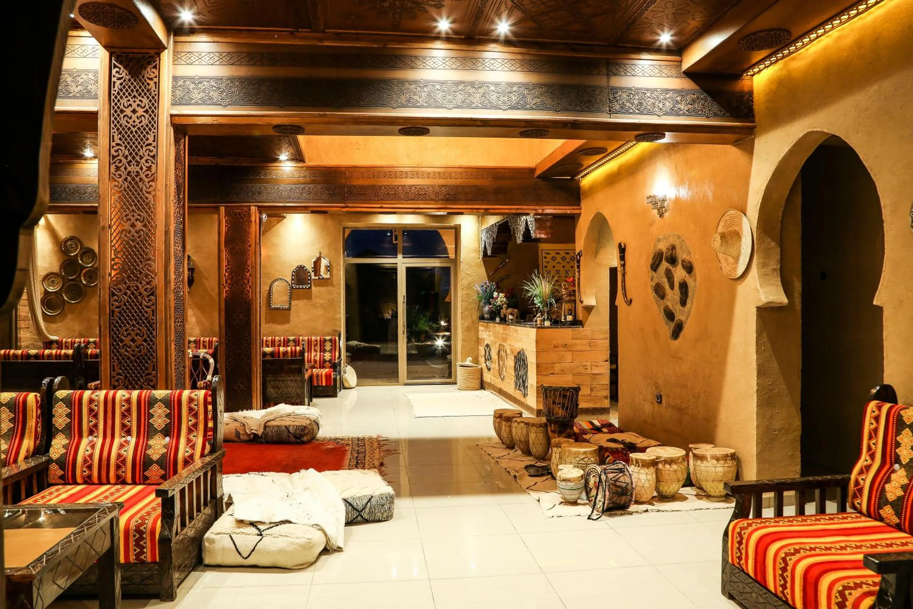Lobby or reception, Bed in Yakout Merzouga Luxury Camp