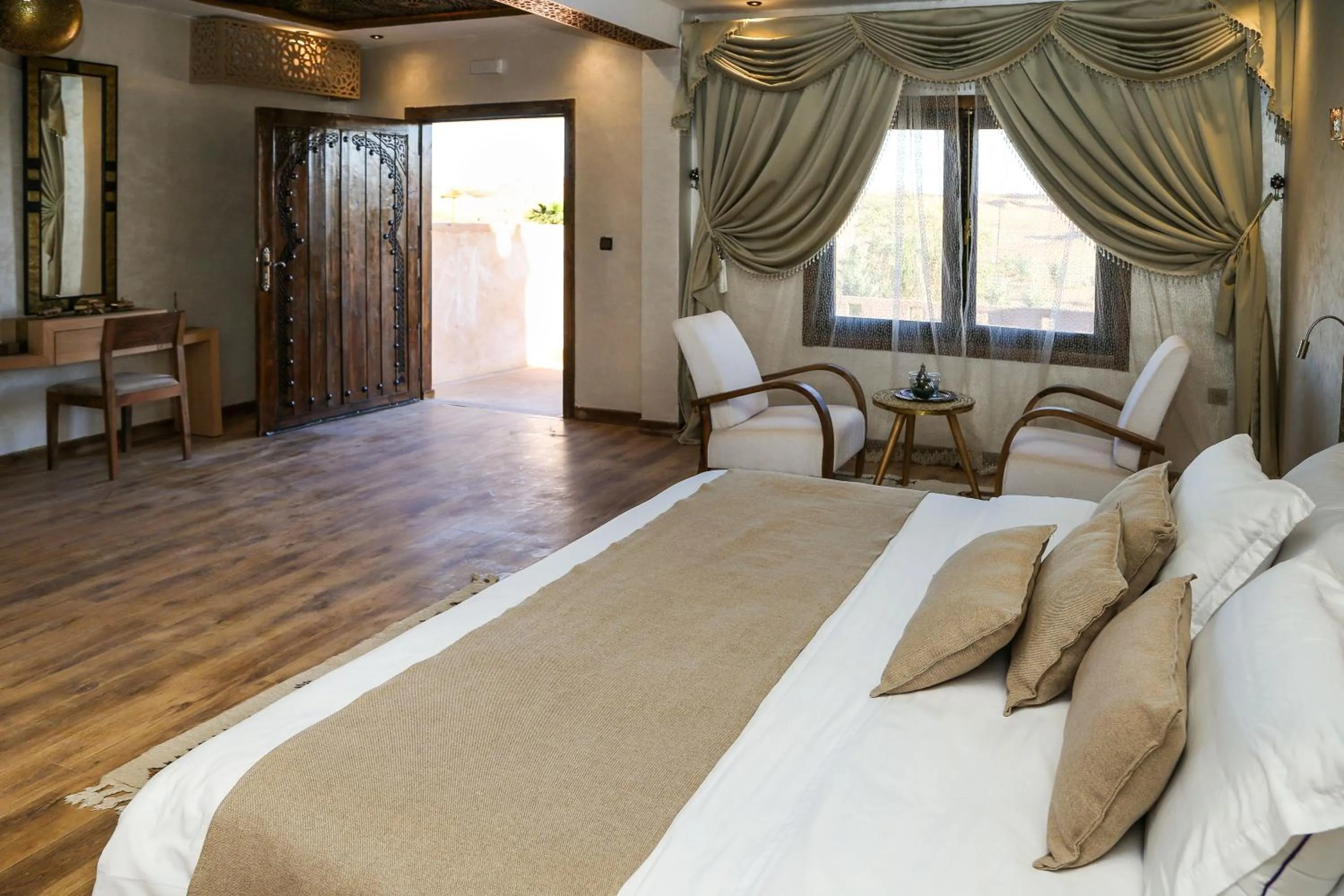 Bed in Yakout Merzouga Luxury Camp