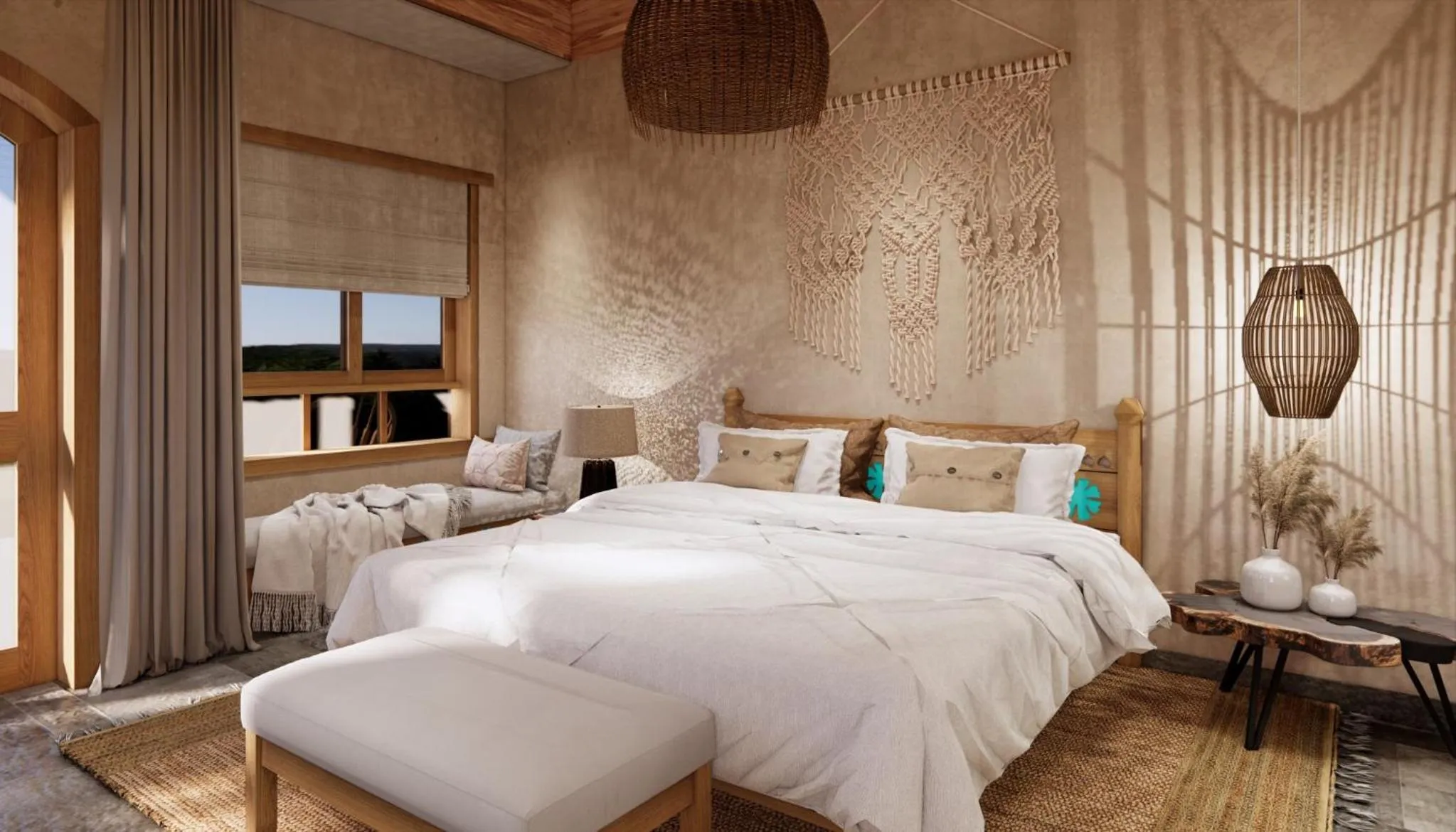 Bed in Sky Bay Lodge