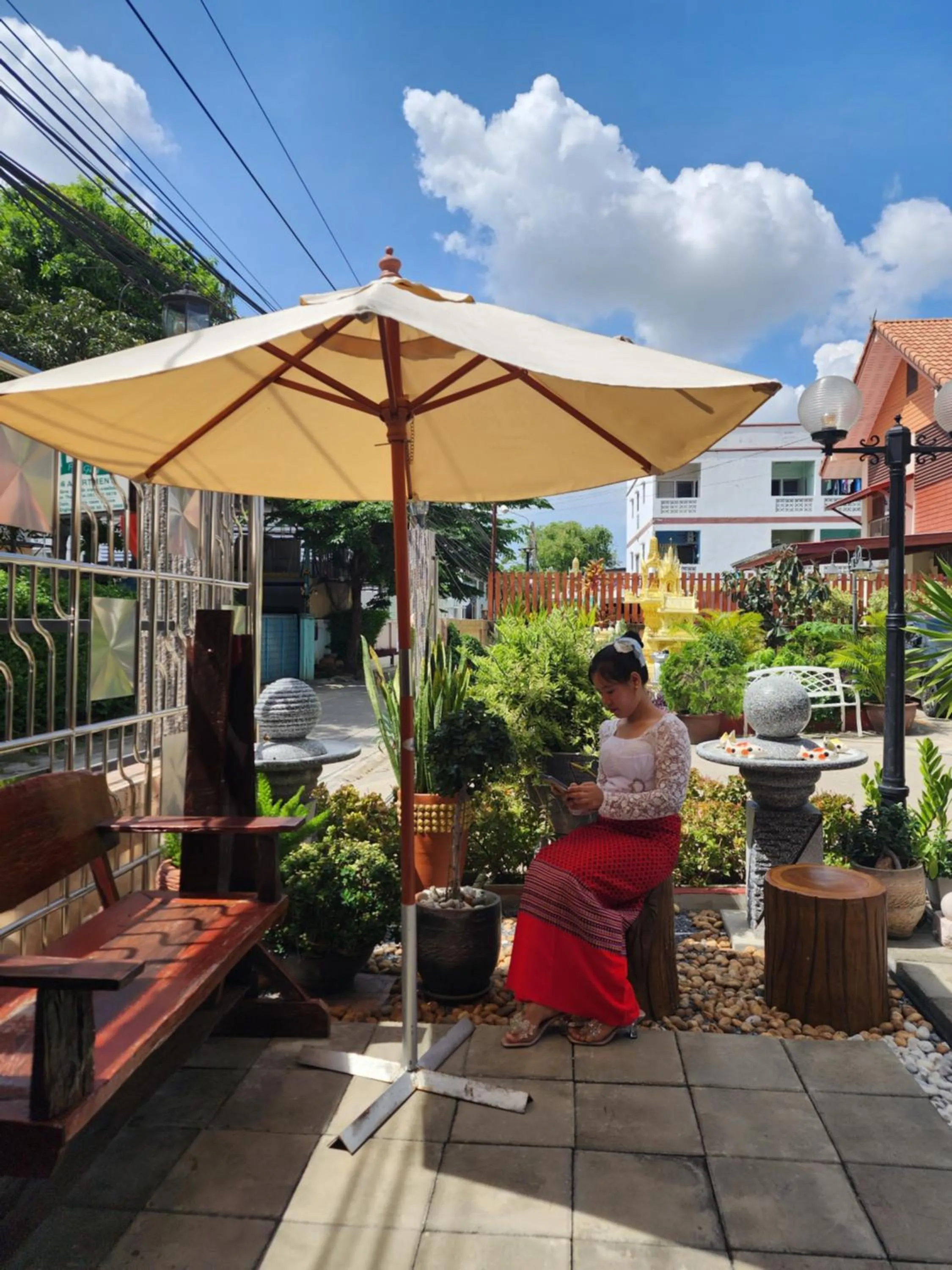 Garden view in 66 Apartment