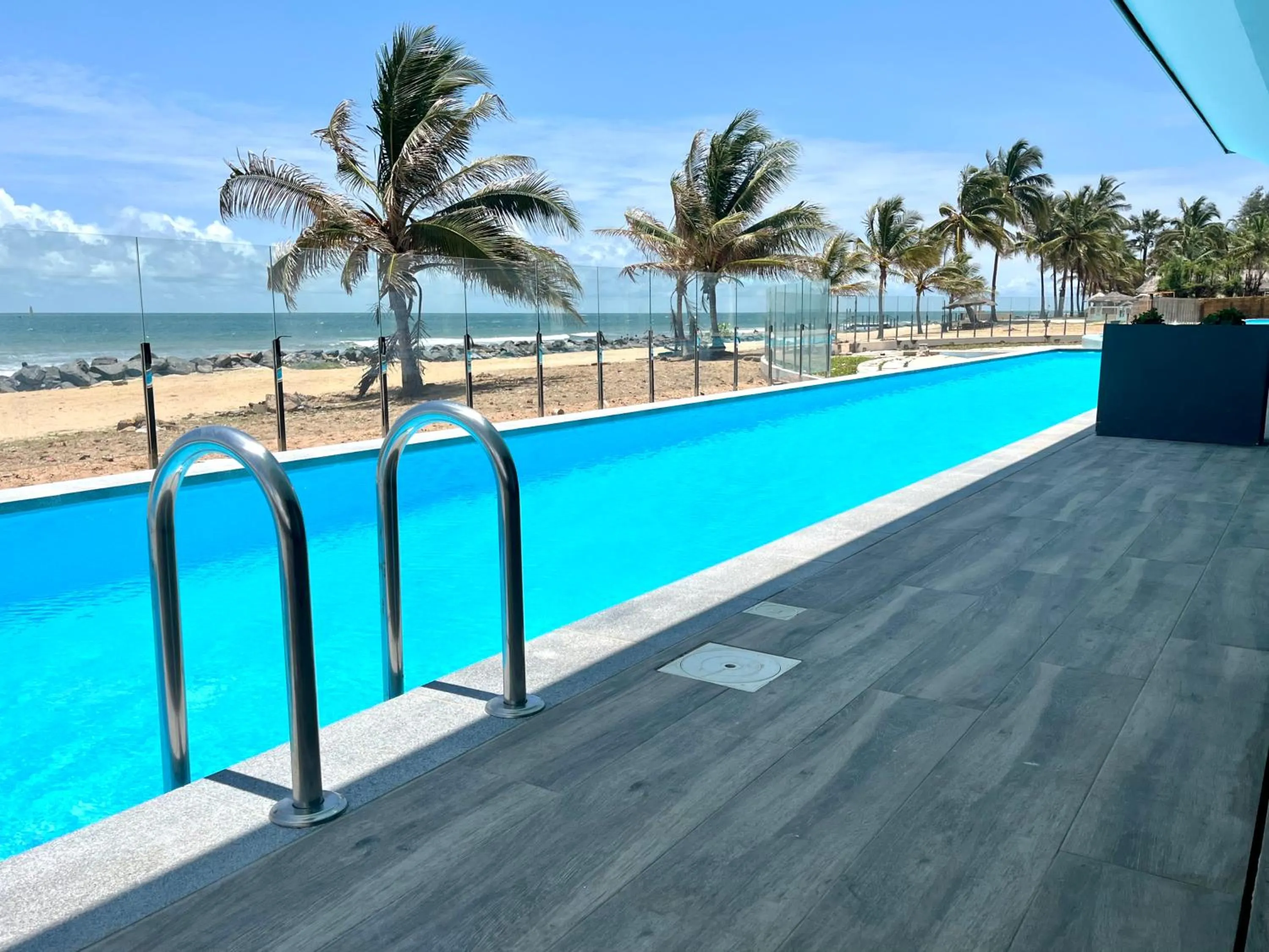 Pool view in Kololi Sands Apartments