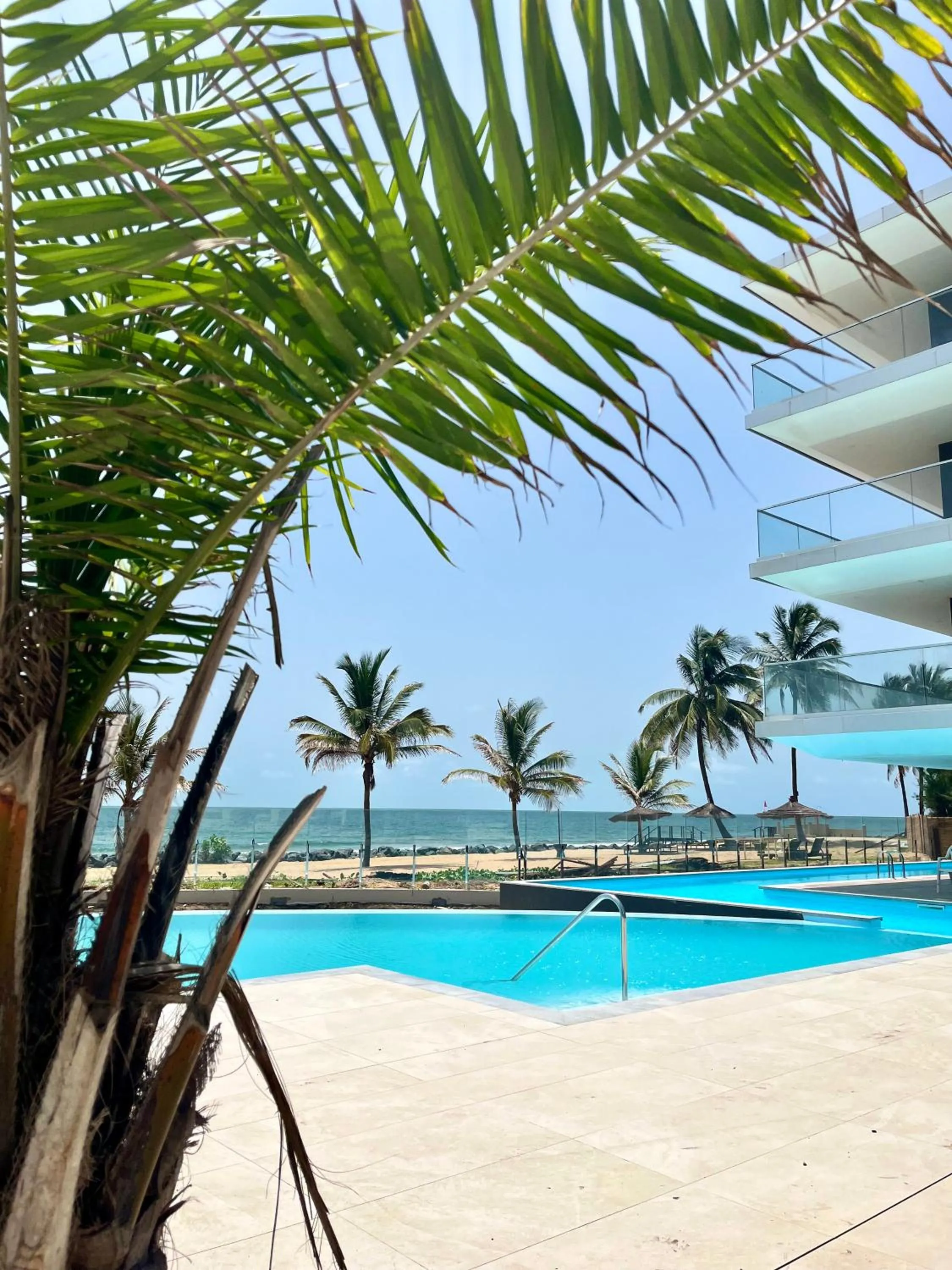 Pool view in Kololi Sands Apartments