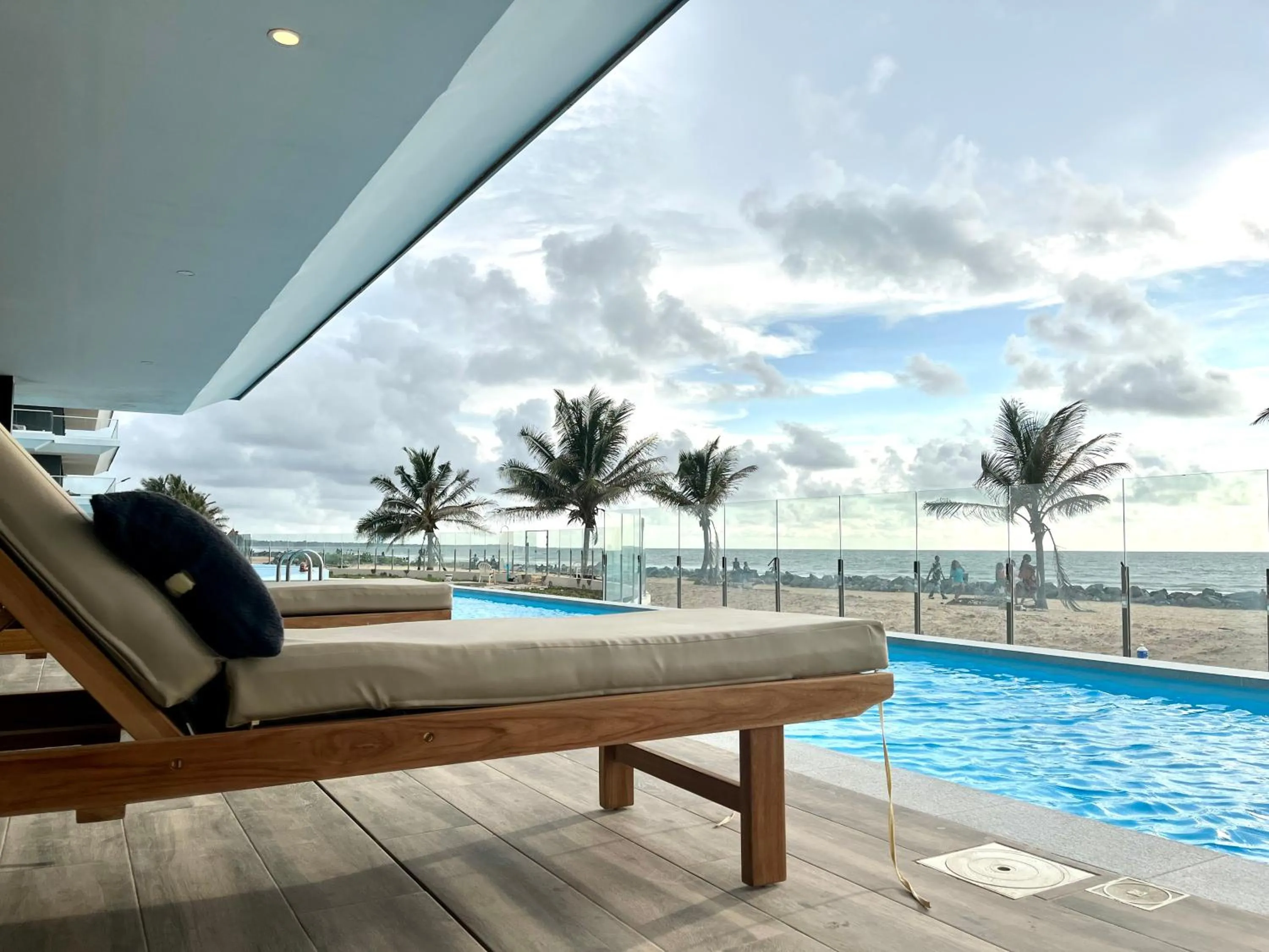 Pool view in Kololi Sands Apartments