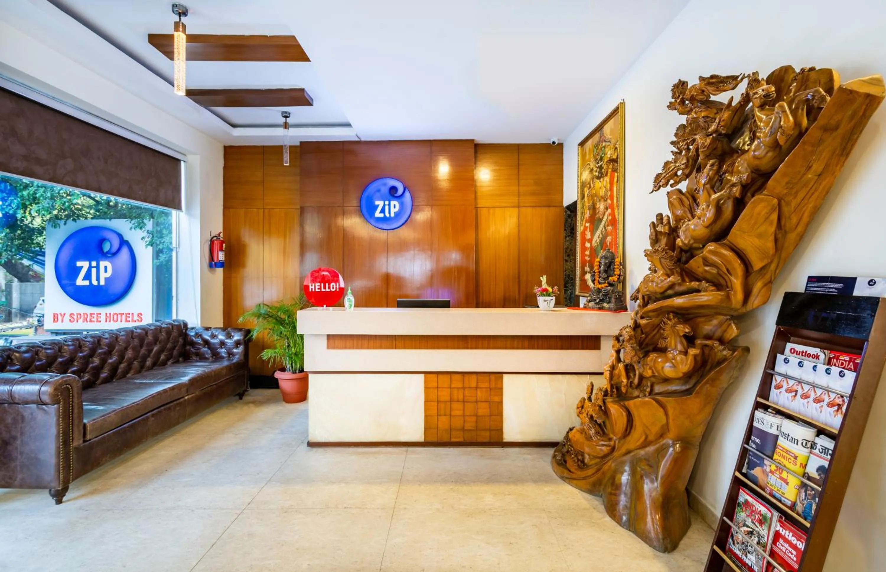Lobby or reception in Zip By Spree Hotels Delhi Greater Kailash