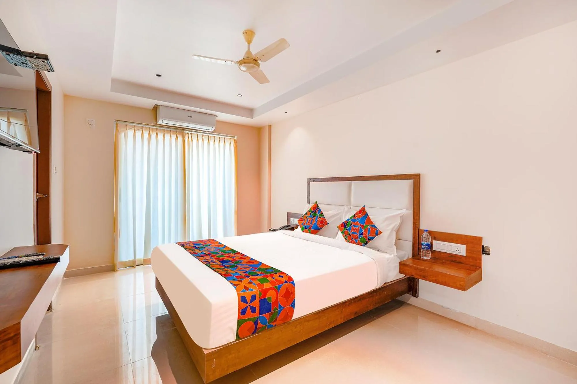 TV and multimedia, Bed in FabHotel Phoenix Brookfield - Nr Kundalahalli Main Road