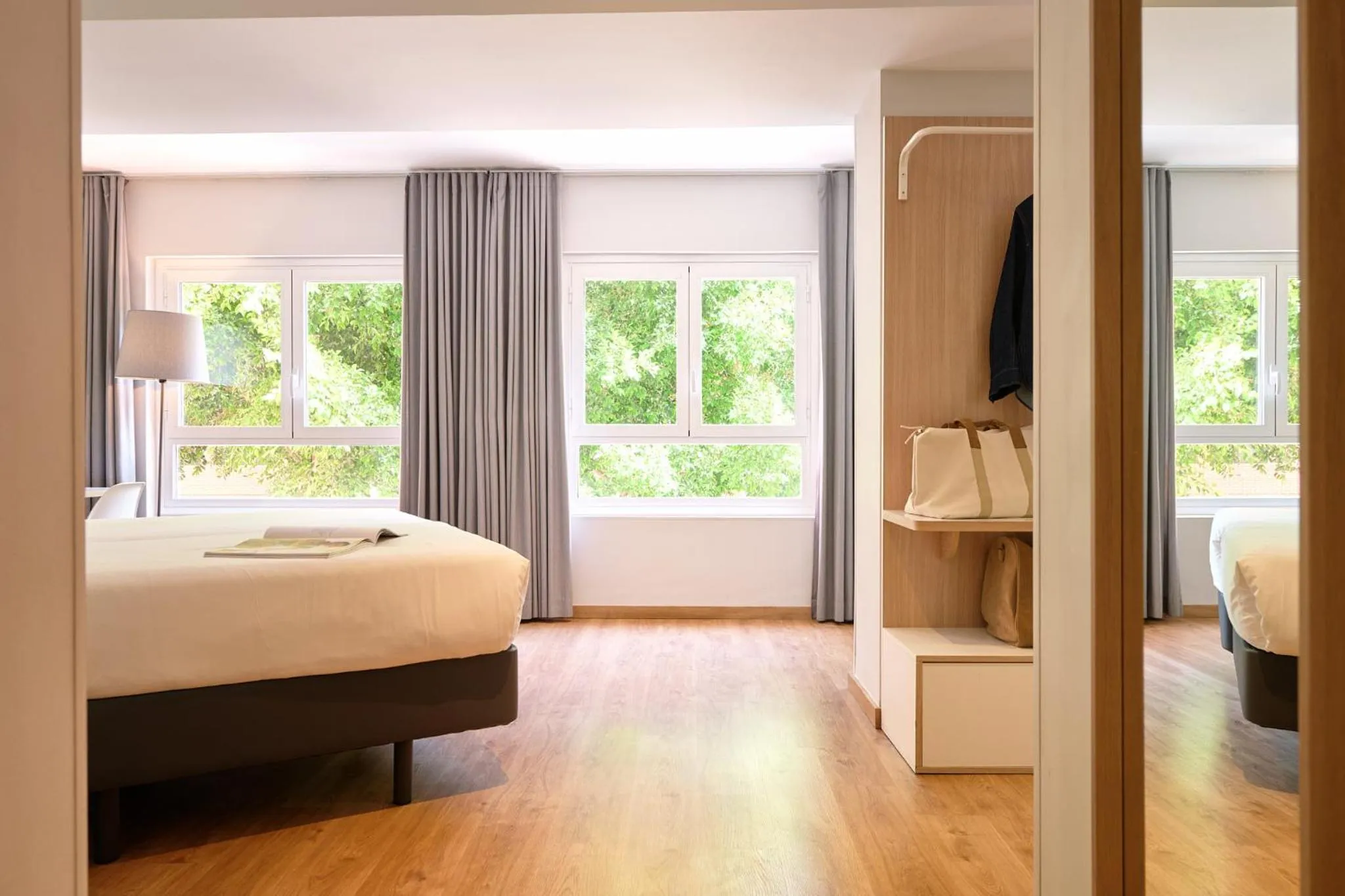 View (from property/room), Bed in Rooms Ciencias