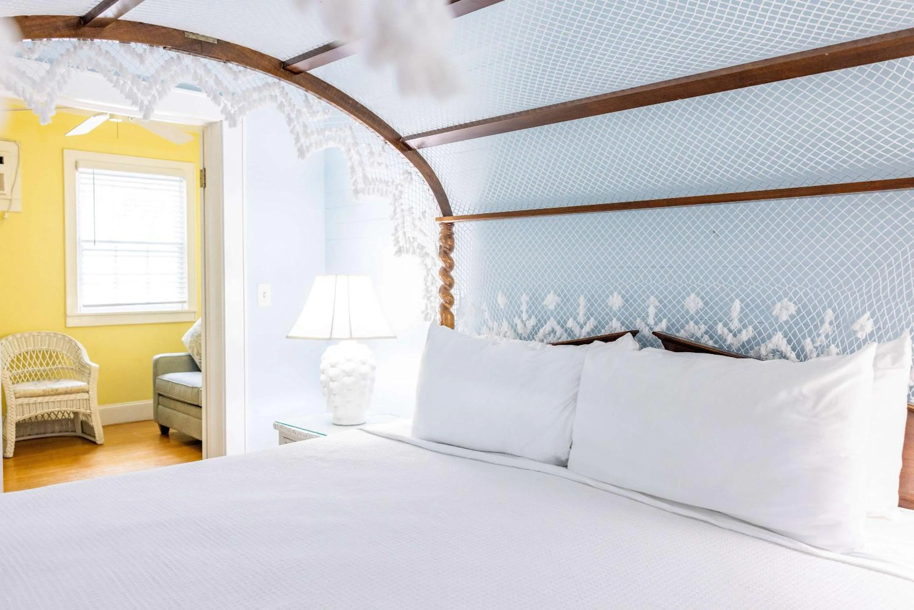 Bed in Deluxe King with Balcony - at James House with Parking!