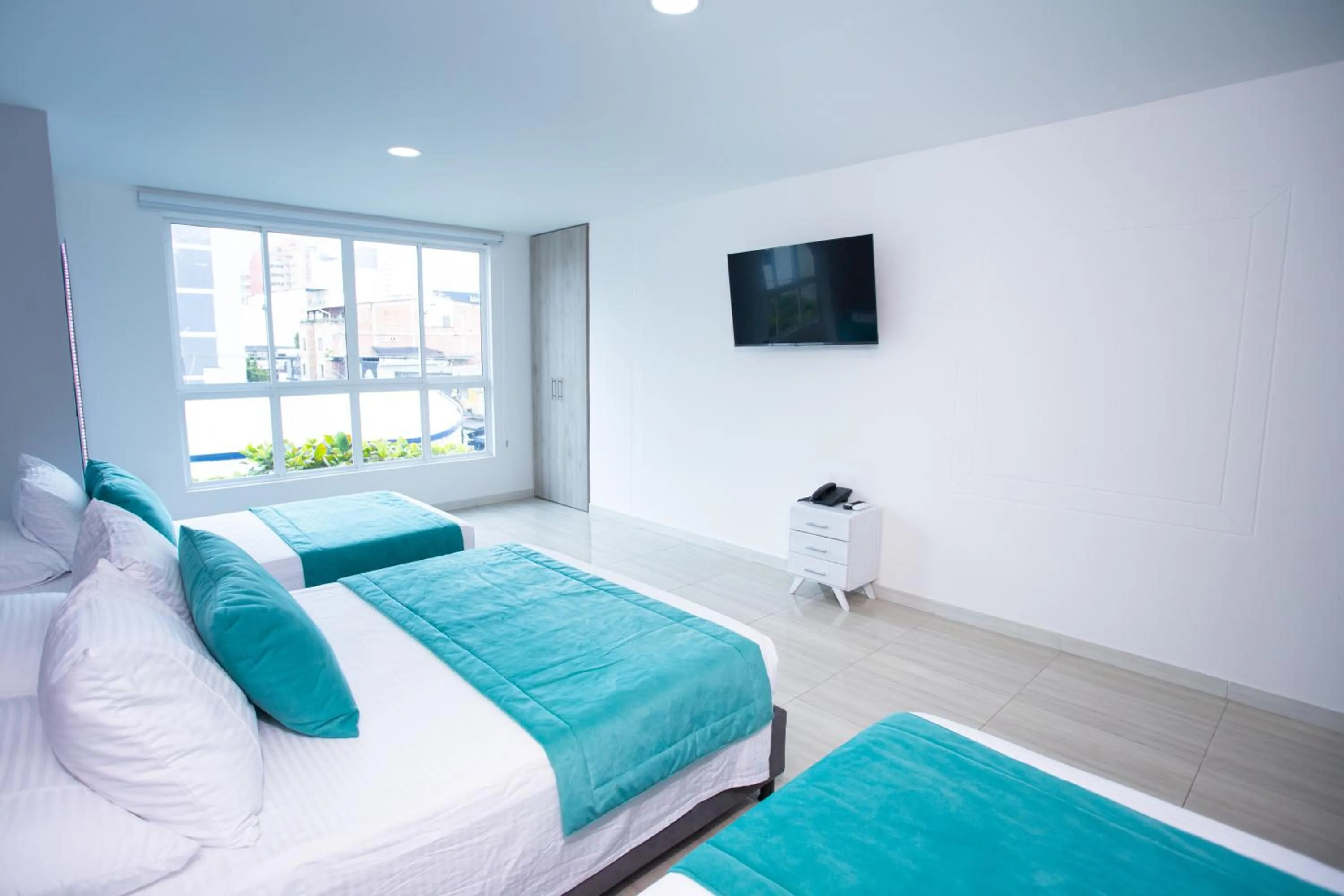 Bed in Street 55 Hotel