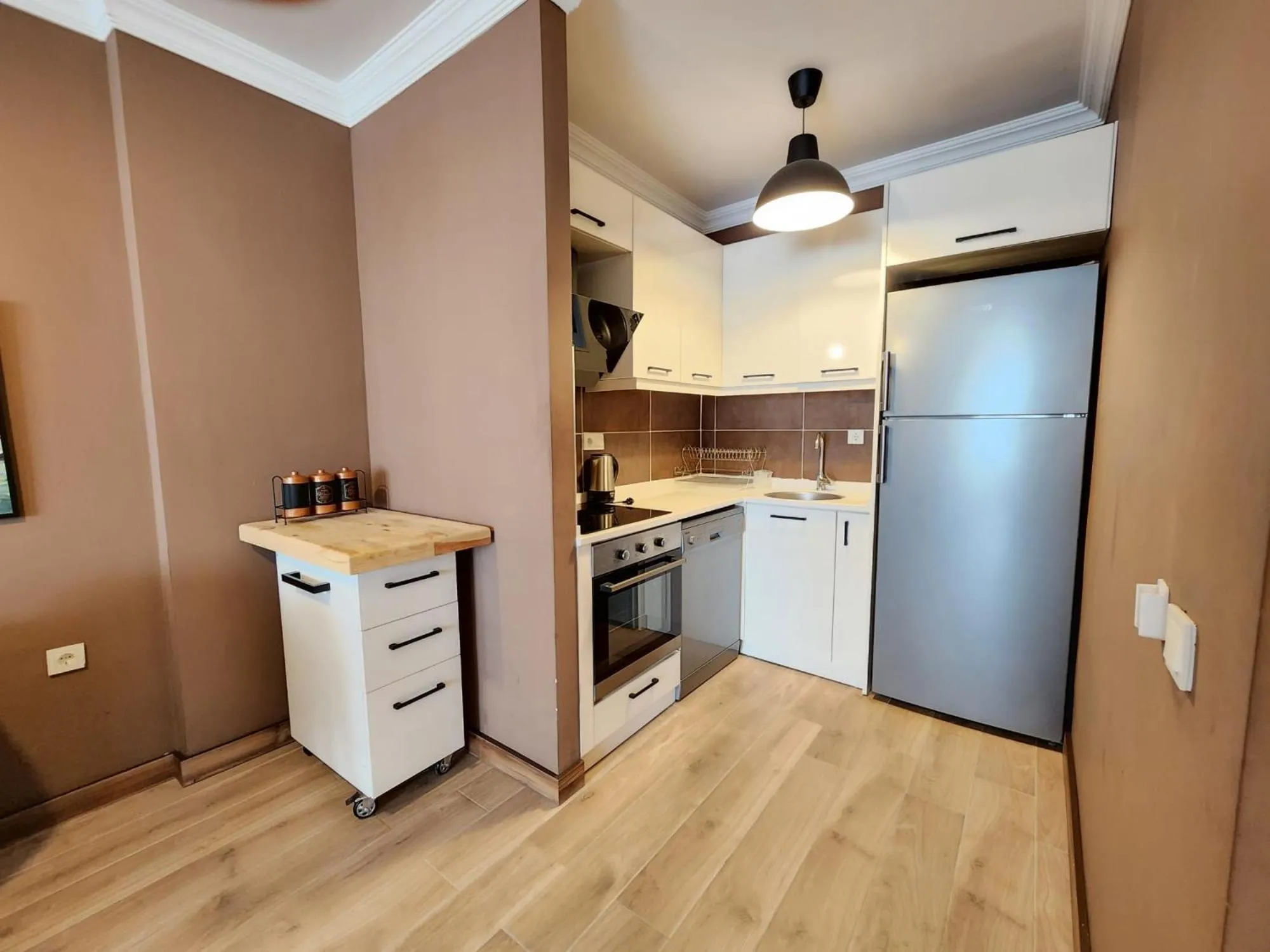 Kitchen or kitchenette in Yücemek Apart