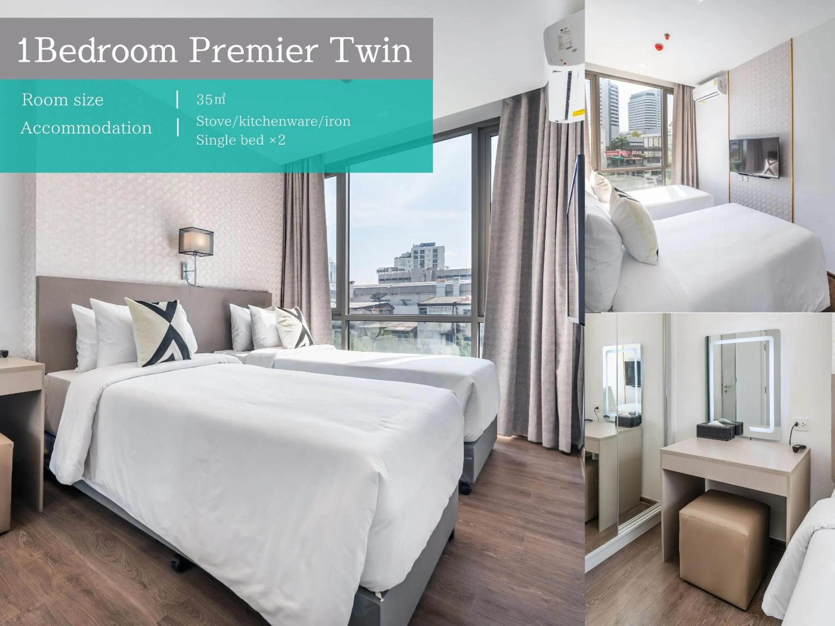 Photo of the whole room, Bed in The Rich Residence Sukhumvit Nana