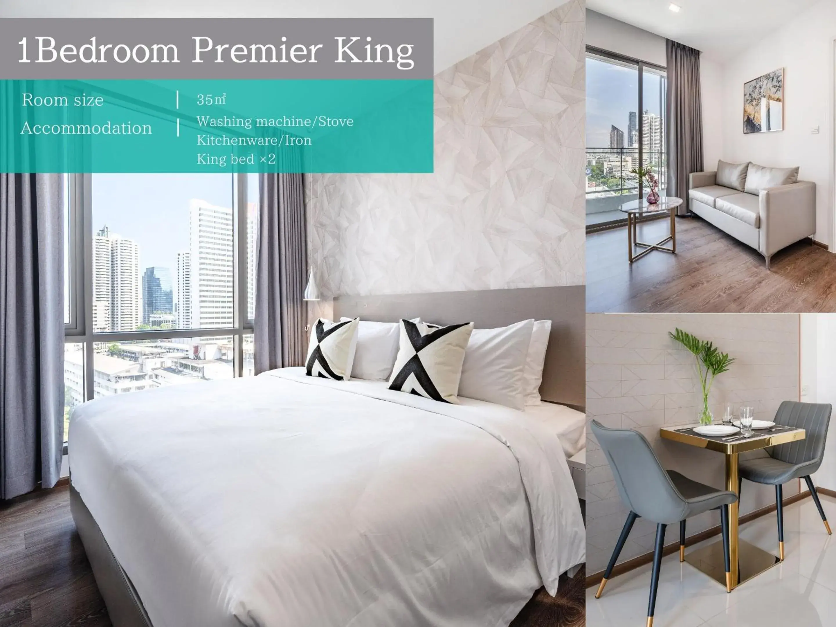 Deluxe King Room in The Rich Residence Sukhumvit Nana Deluxe King Room in The Rich Residence Sukhumvit Nana