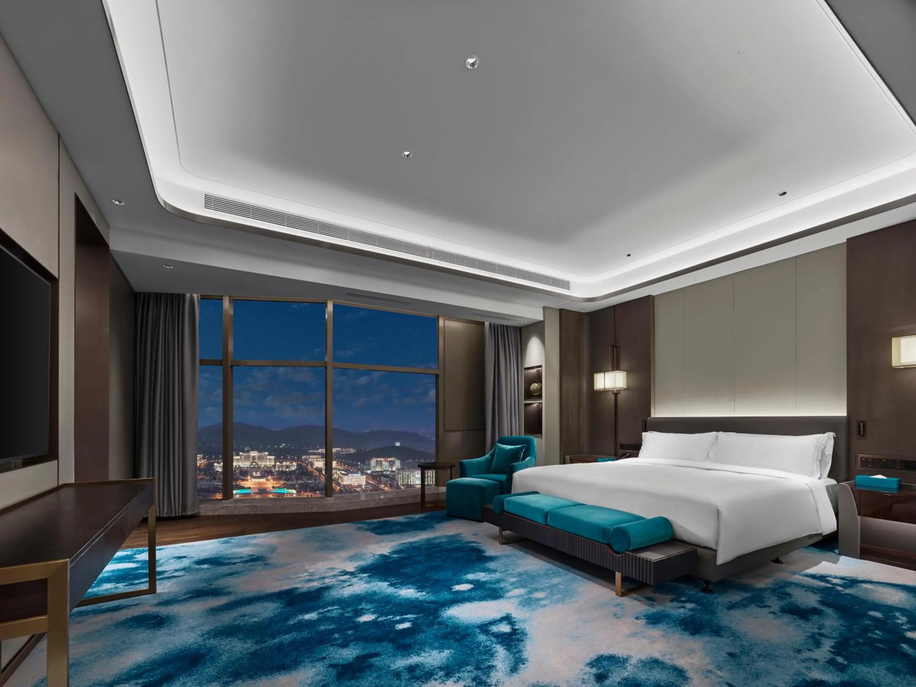 Bed in Wyndham Grand Zaozhuang