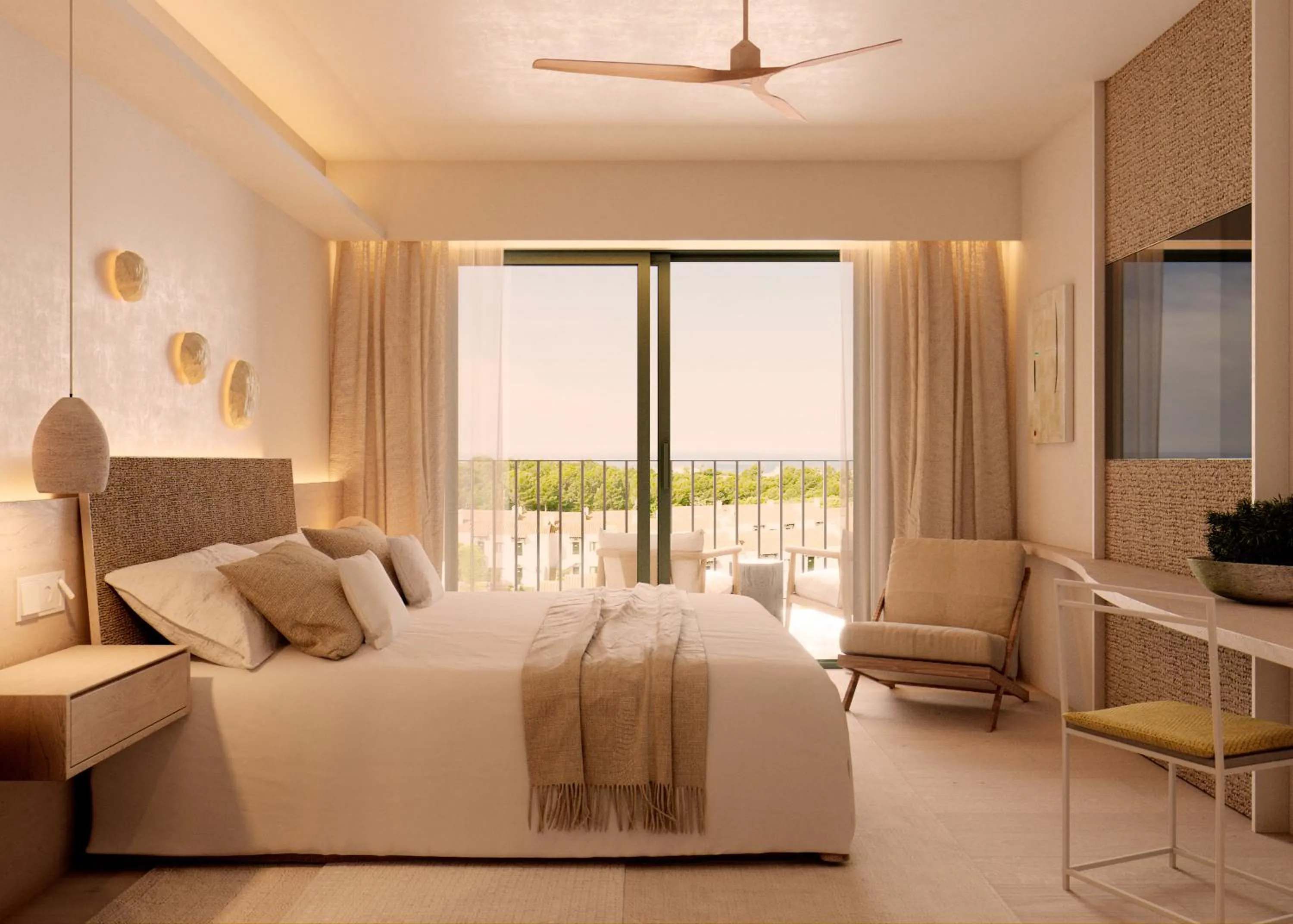 Bedroom, Bed in Valentin Son Bou