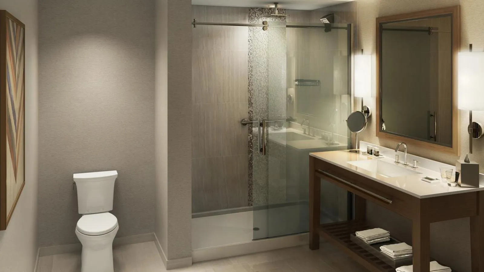 Bathroom in Harrah's Cherokee, A Caesars Destination