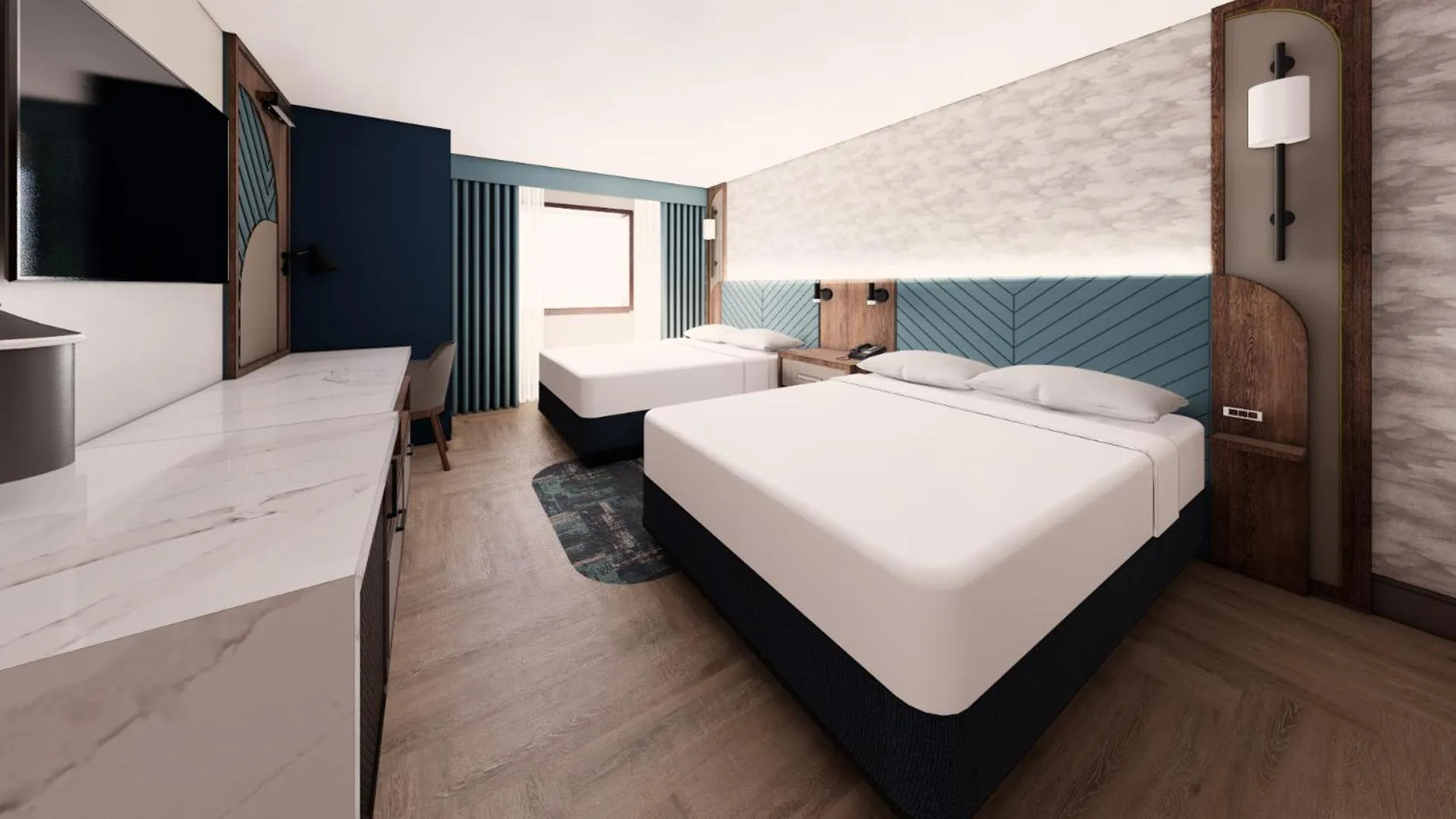 Bed in Harrah's Cherokee Valley River, A Caesars Destination