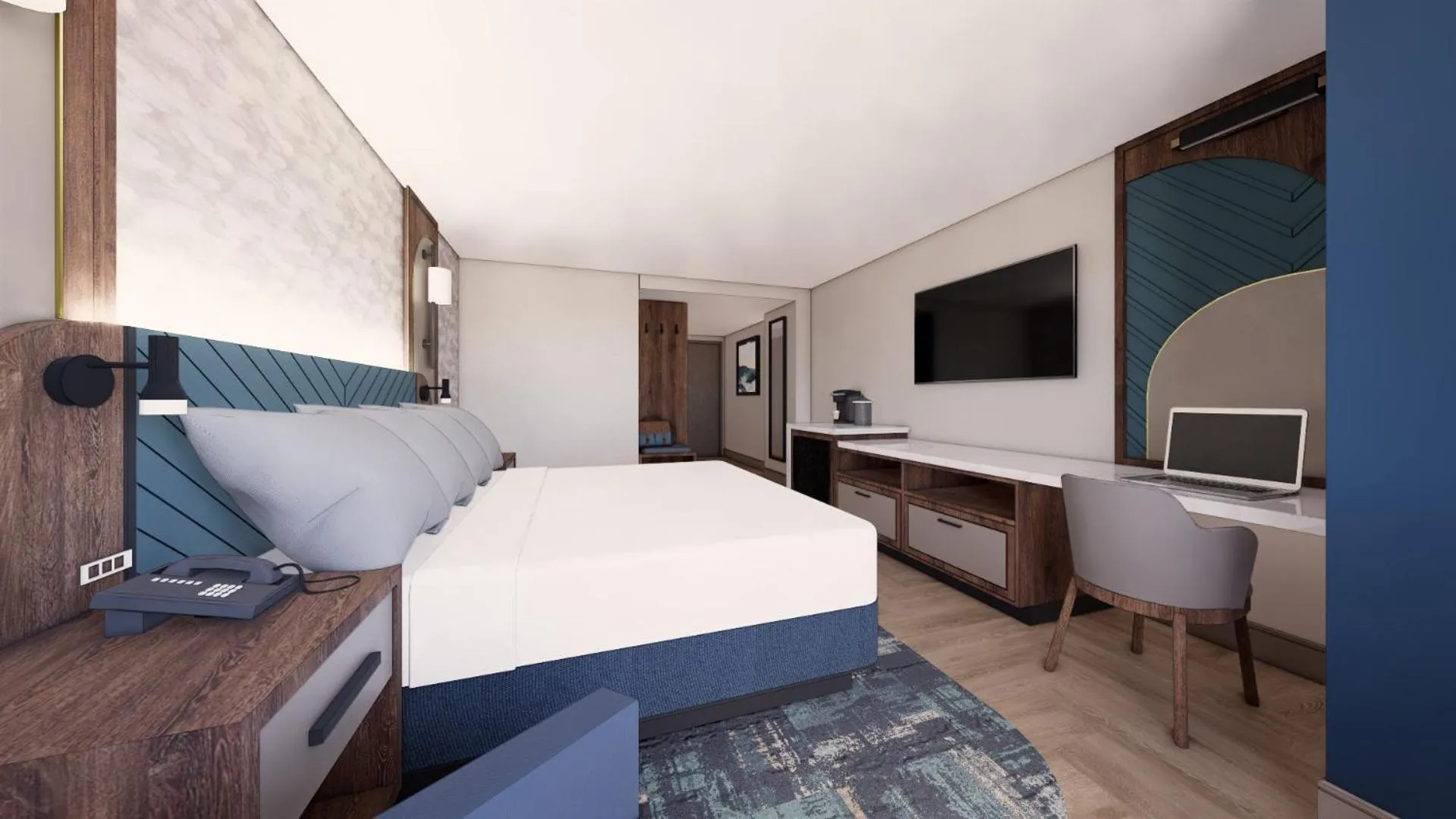 Bed in Harrah's Cherokee Valley River, A Caesars Destination