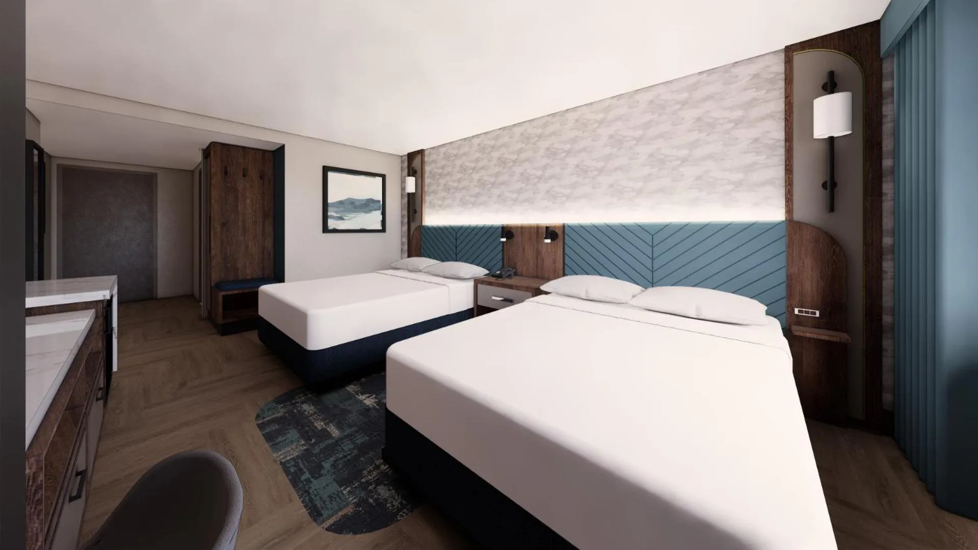 Bed in Harrah's Cherokee Valley River, A Caesars Destination
