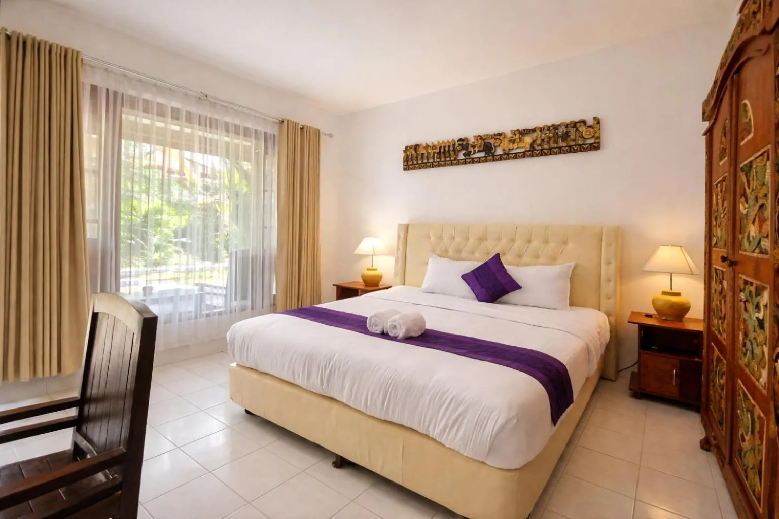 Bed in Matahari Inn Kuta Lombok