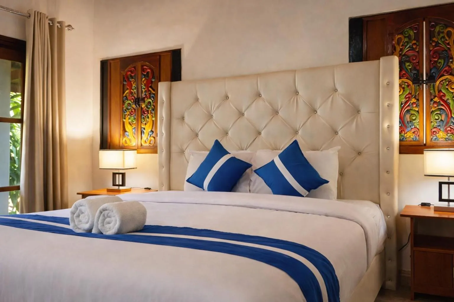 Bed in Matahari Inn Kuta Lombok