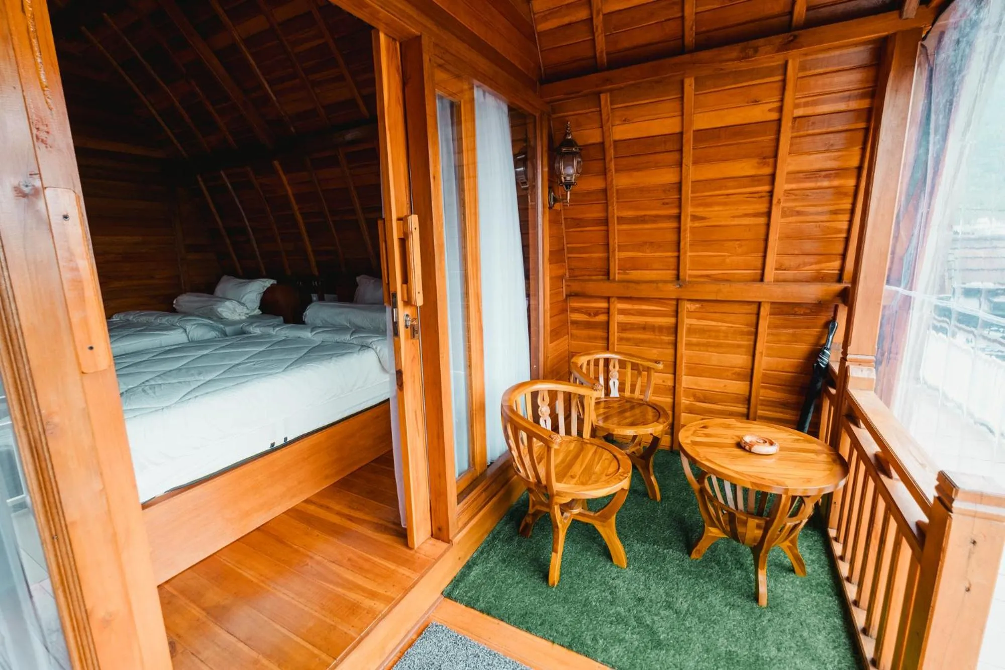 Balcony/Terrace, Bed in The Polumb Garden Bedugul