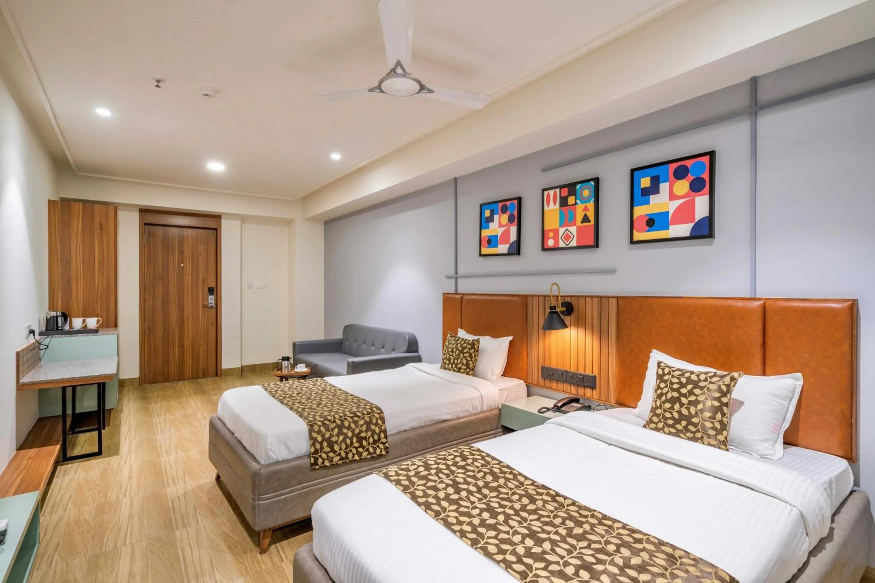 Bed in The Lemon Grass Hotel