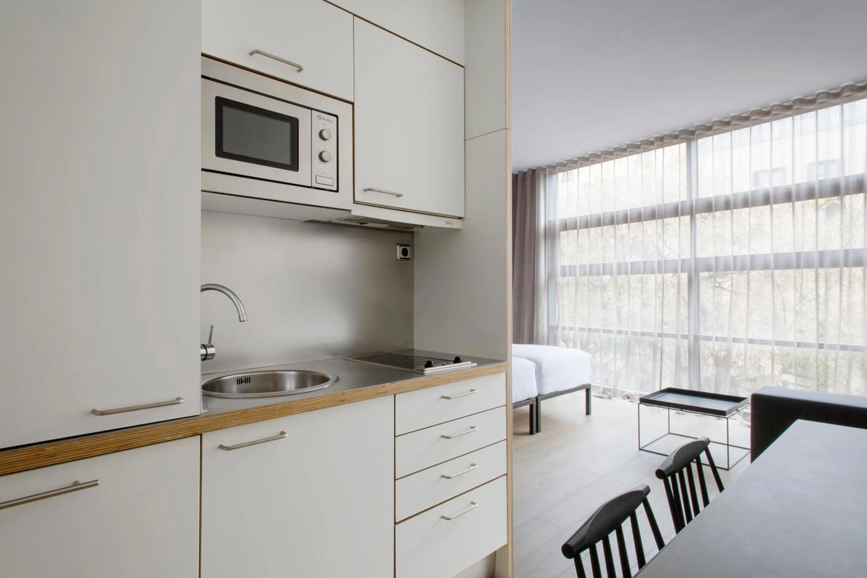 Kitchen or kitchenette in Aparthotel Allada 3*