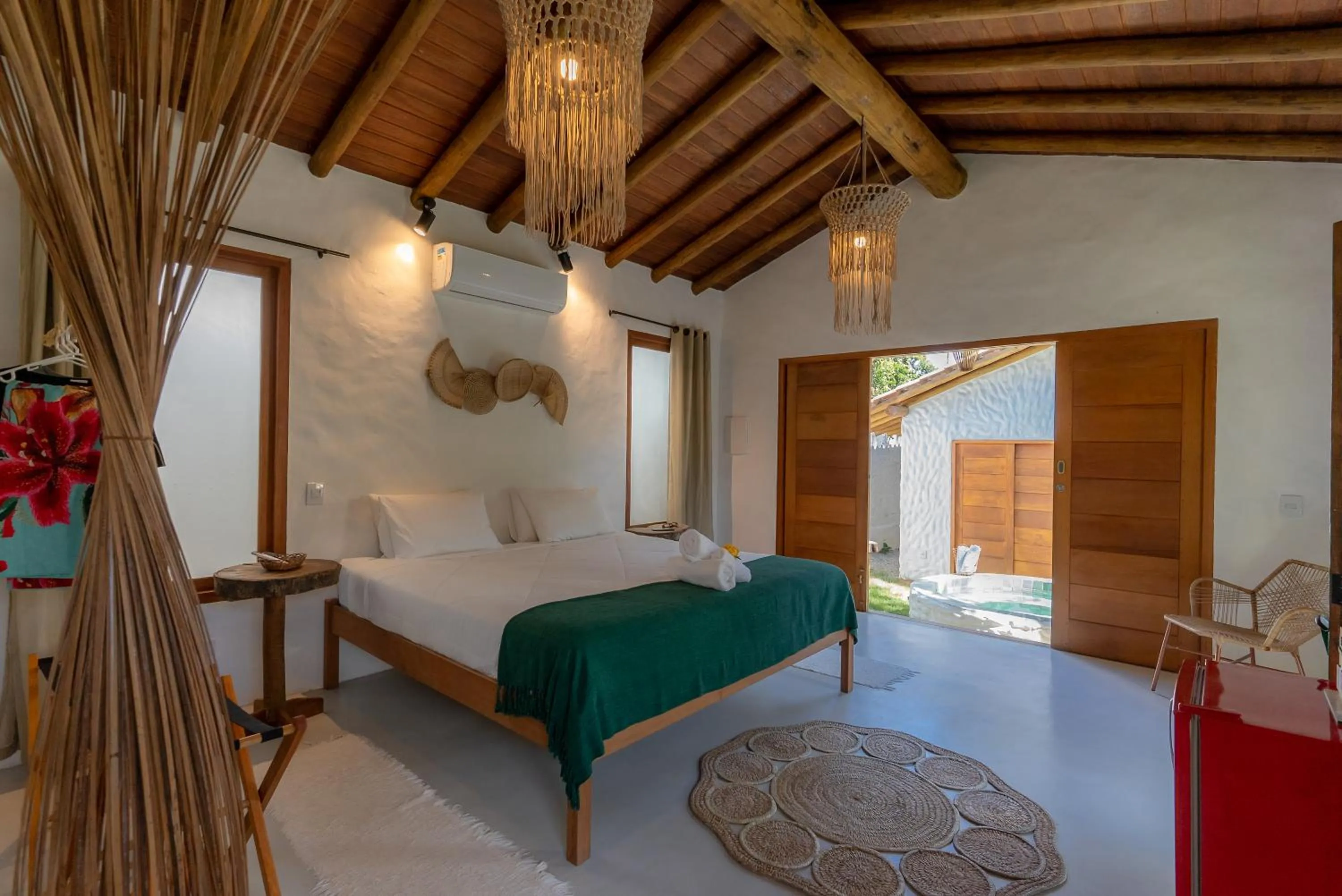 View (from property/room), Bed in Villa Mediterrâneo Trancoso