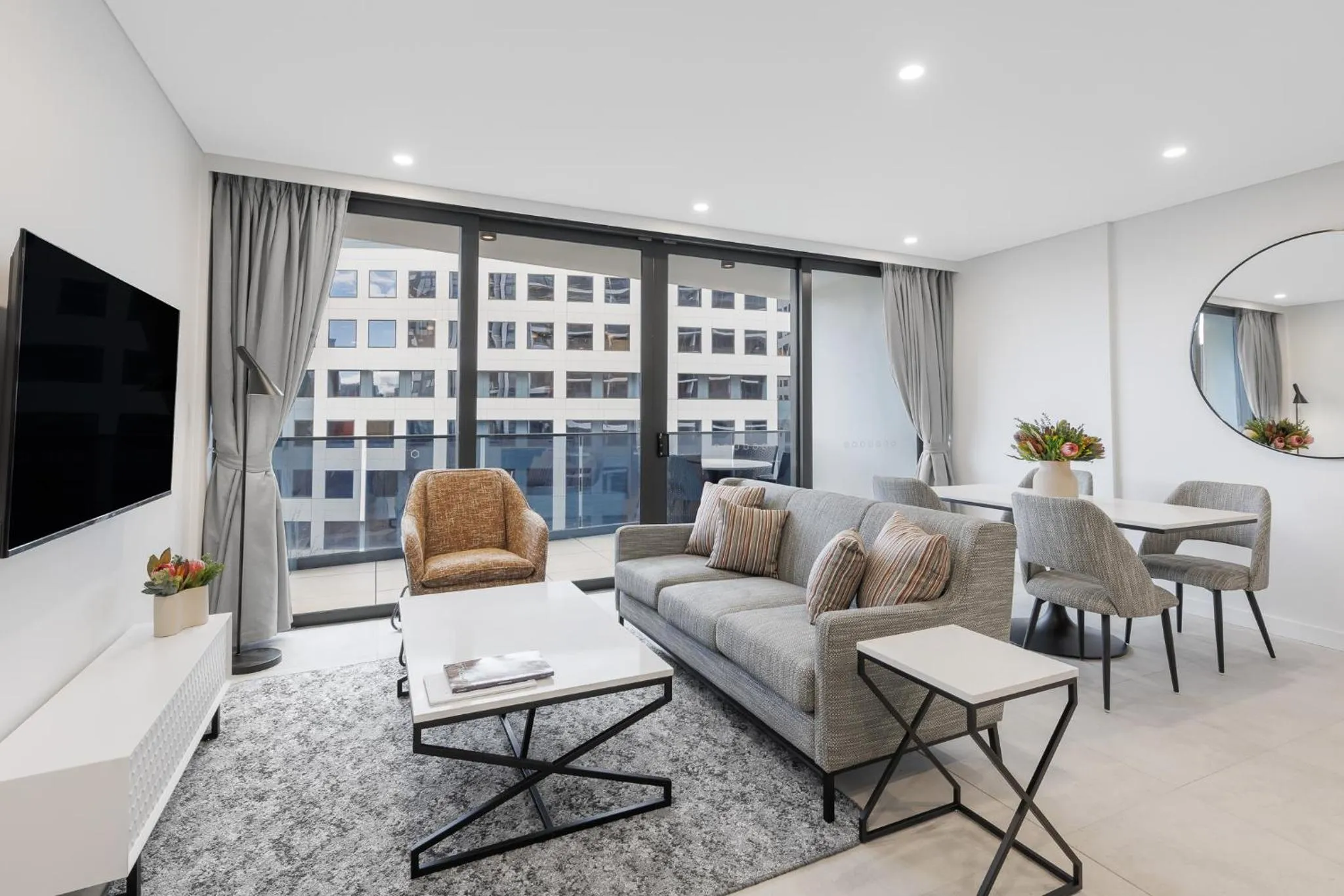 Living room in Meriton Suites Canberra