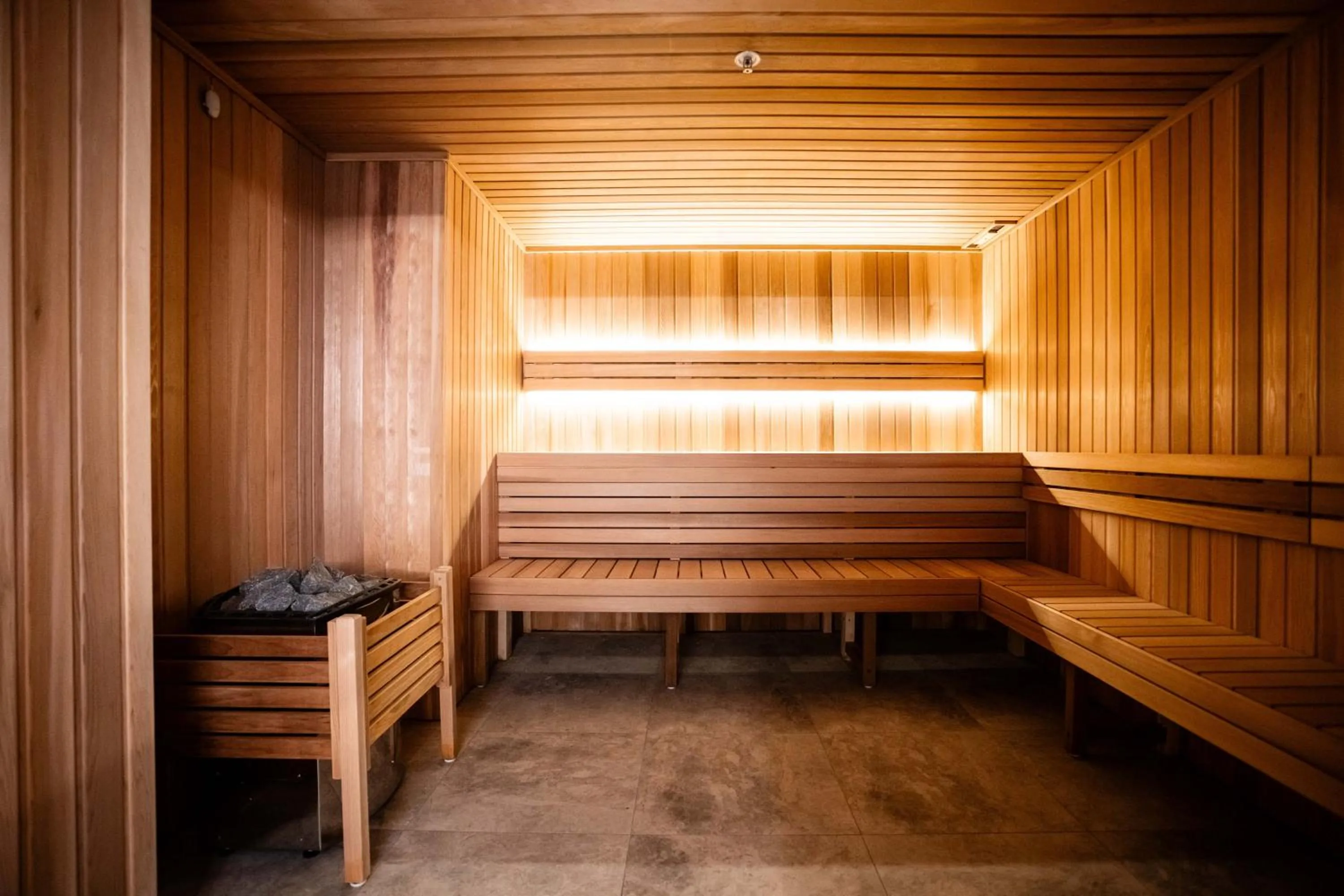 Sauna in Meriton Suites Canberra