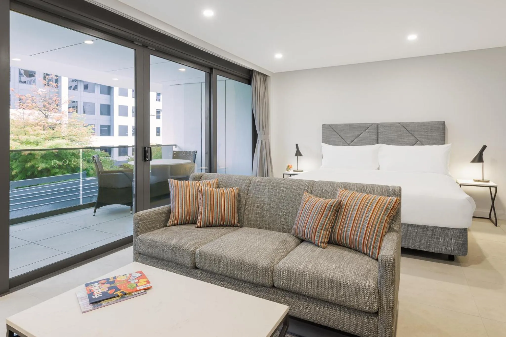 Living room in Meriton Suites Canberra