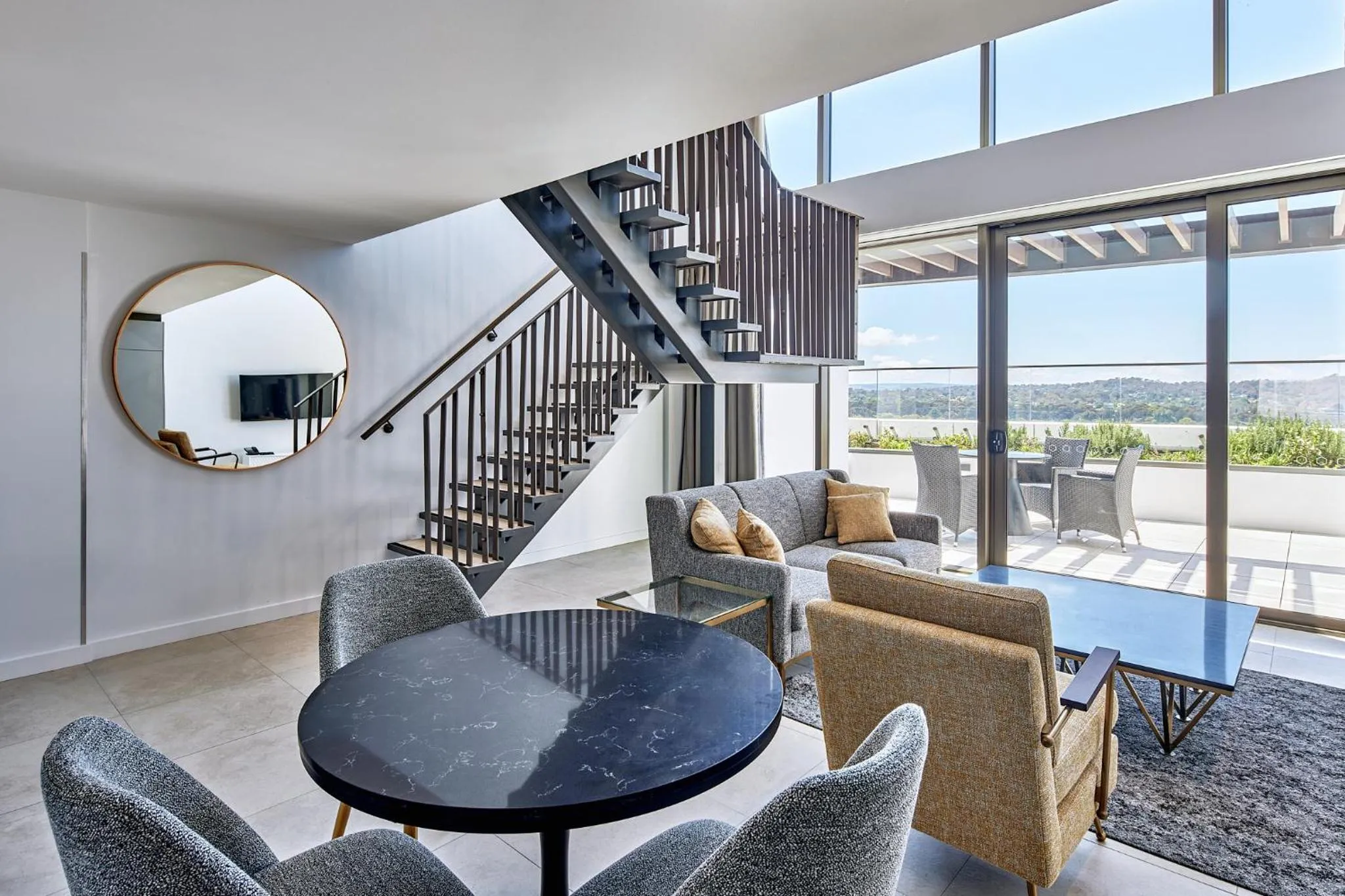 Living room in Meriton Suites Canberra