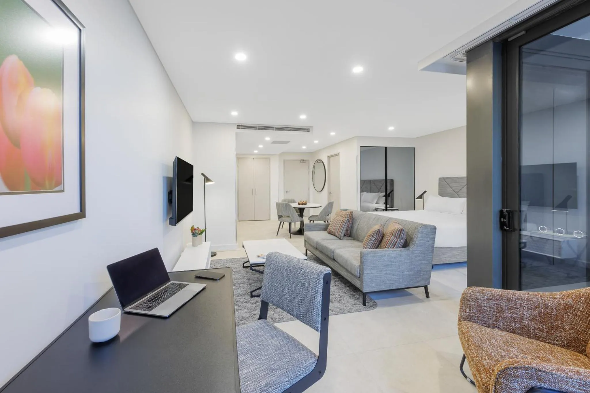 Living room in Meriton Suites Canberra
