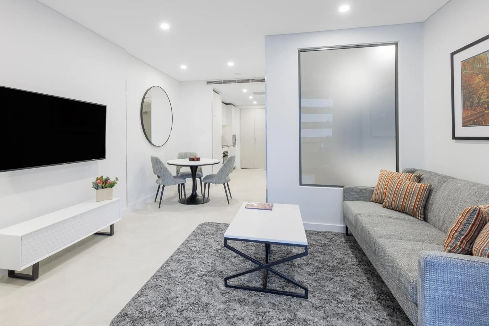 Living room in Meriton Suites Canberra