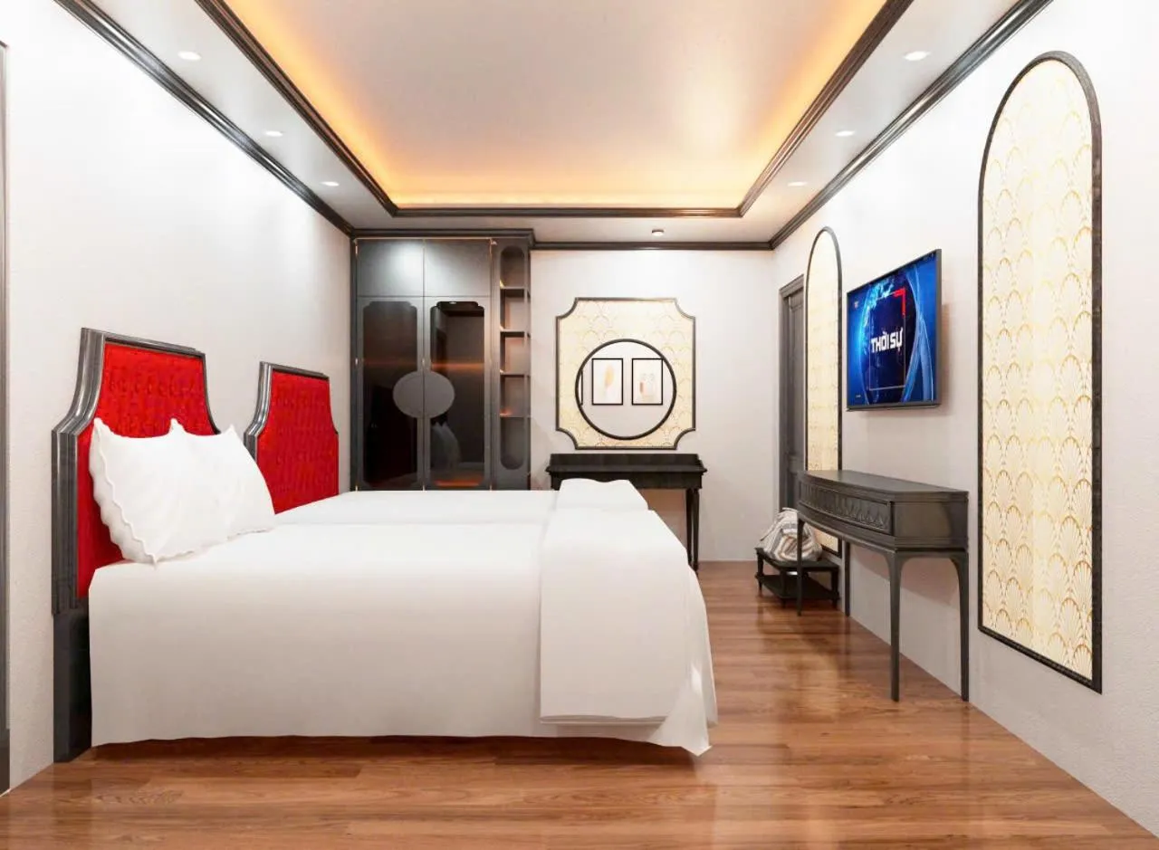 Bed in Hoang Gia Hotel Ha Noi Capital