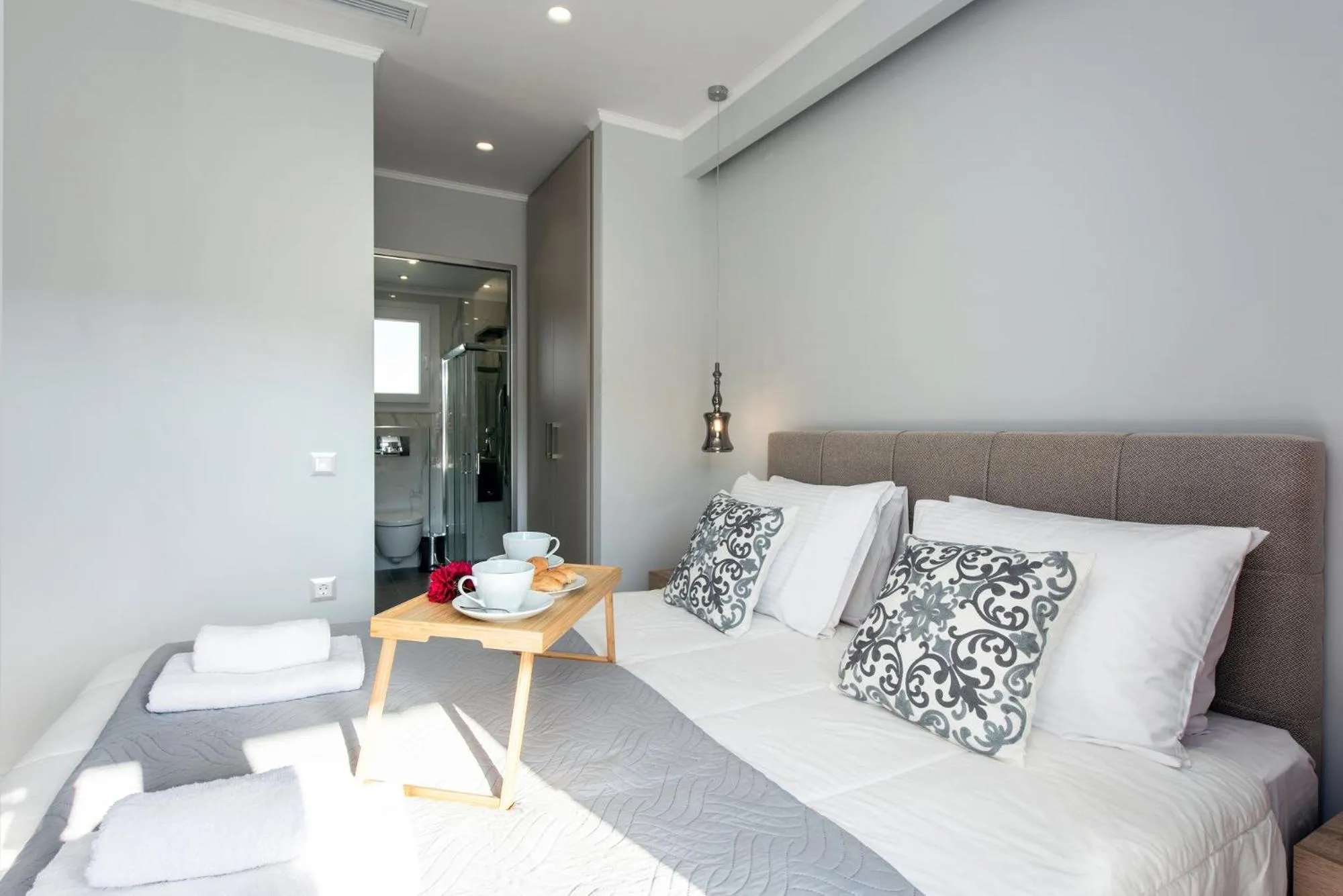 Bedroom in Pelagia Apartment by Kormaris