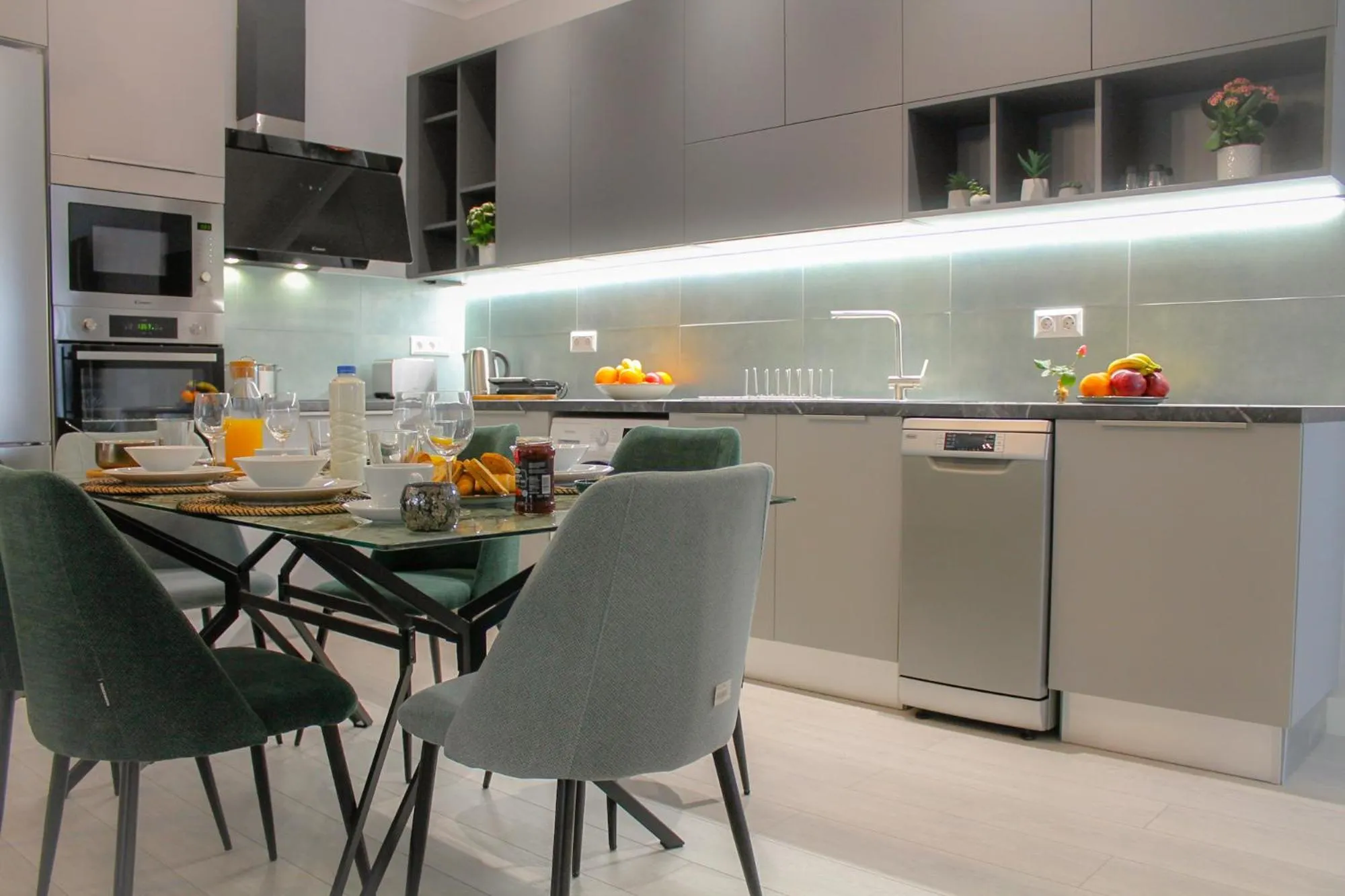 Kitchen or kitchenette in Pelagia Apartment by Kormaris