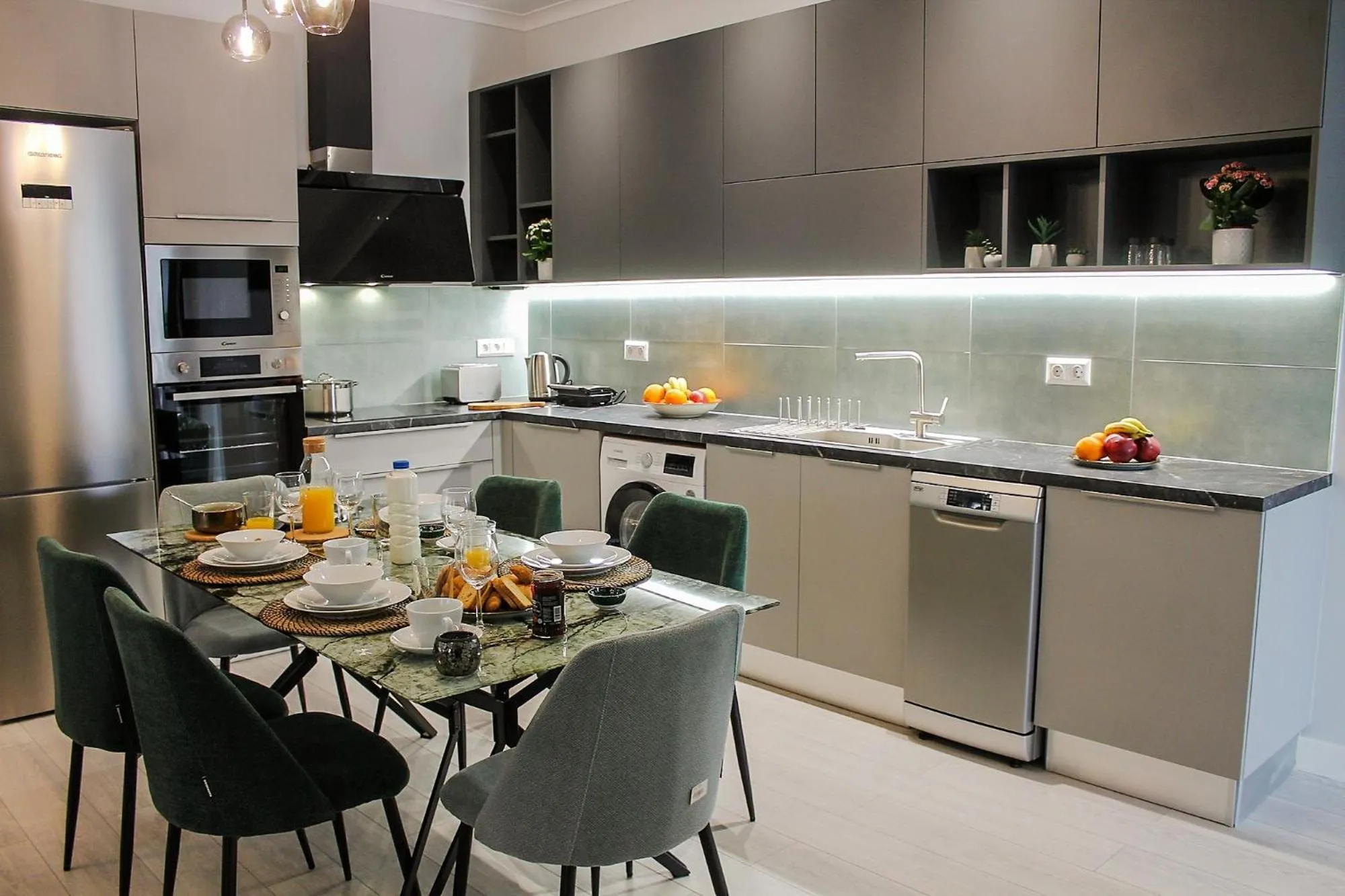 Kitchen or kitchenette in Pelagia Apartment by Kormaris