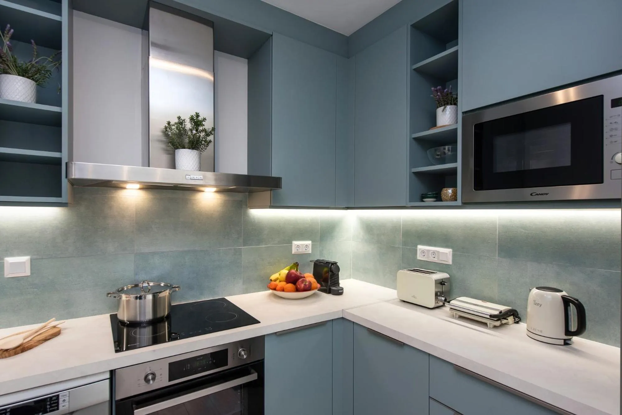 Kitchen or kitchenette in Pelagia Apartment by Kormaris