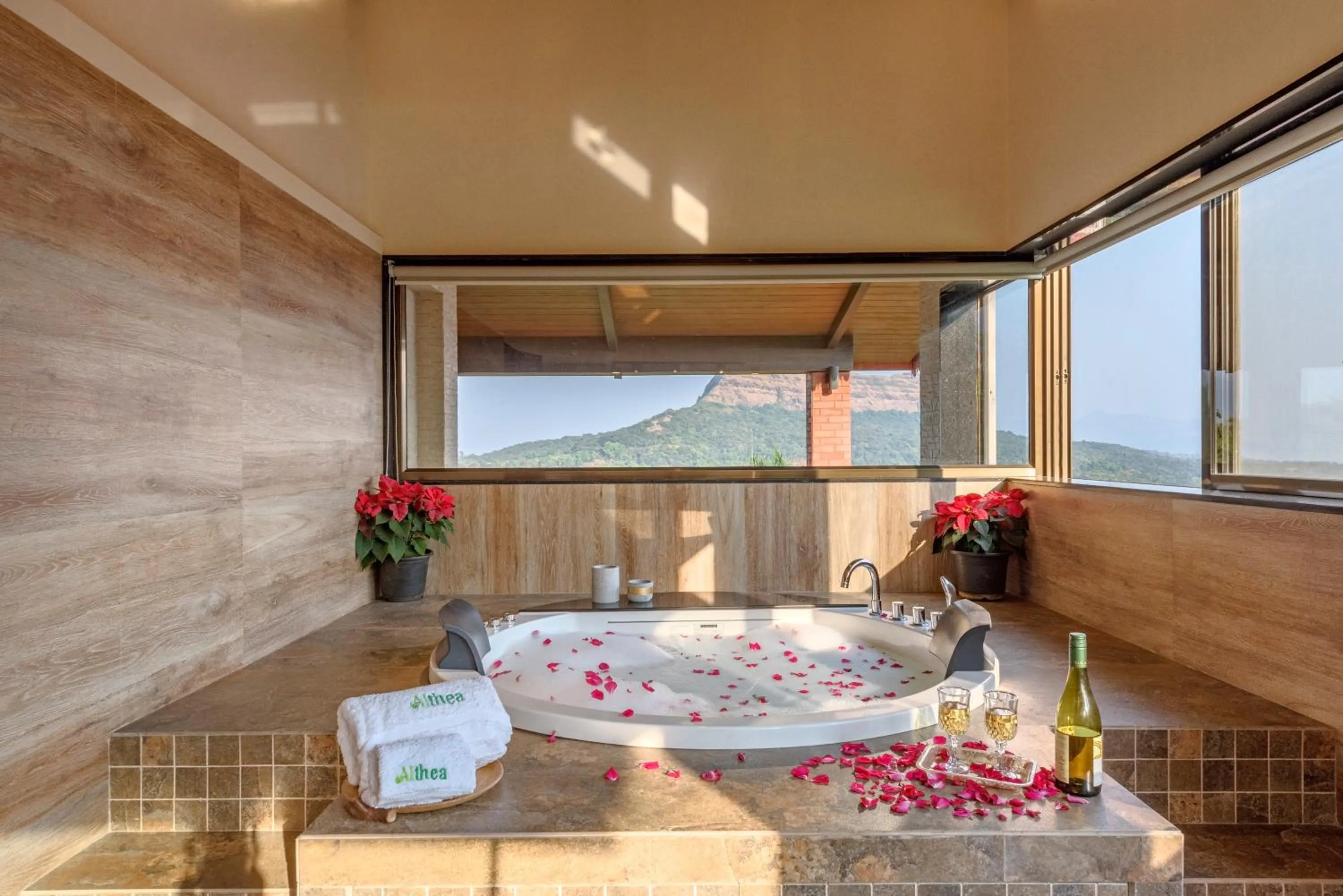 Natural landscape in SaffronStays Althea - 4BR veg-only luxury villa with pool, jacuzzis, gourmet meals and Lohagad-Pawna lake views